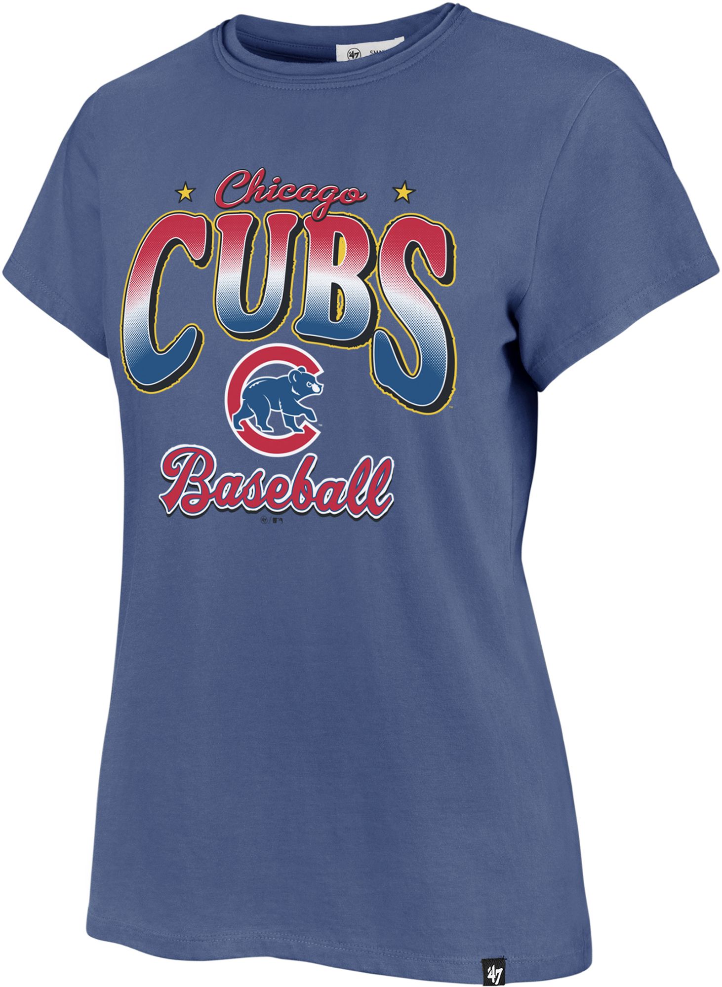 47 Women's Chicago Cubs Blue Vibe Check Frankie T-Shirt product image