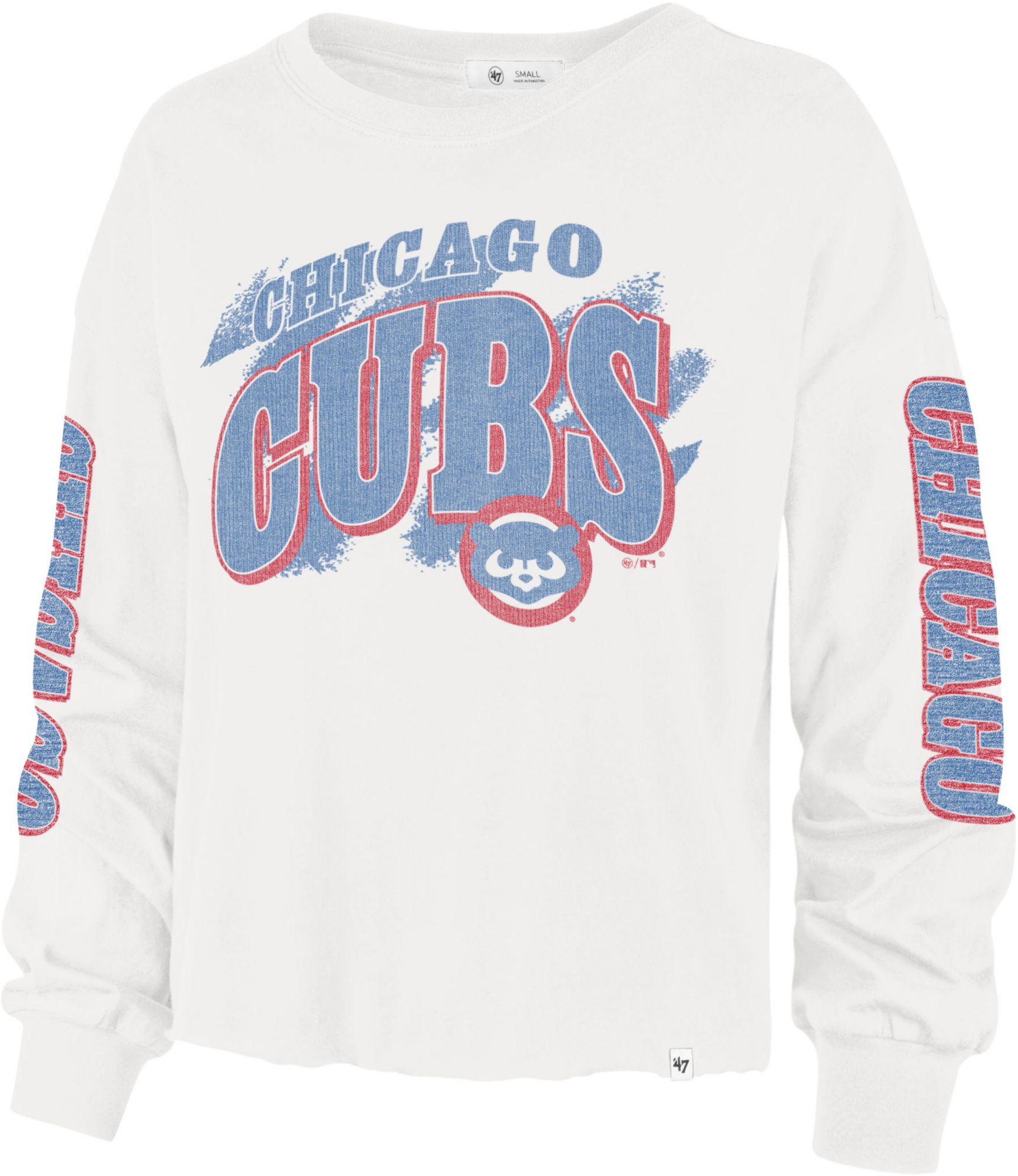 '47 Women's Chicago Cubs Cream Parkway Brush Back Long Sleeve T-Shirt product image