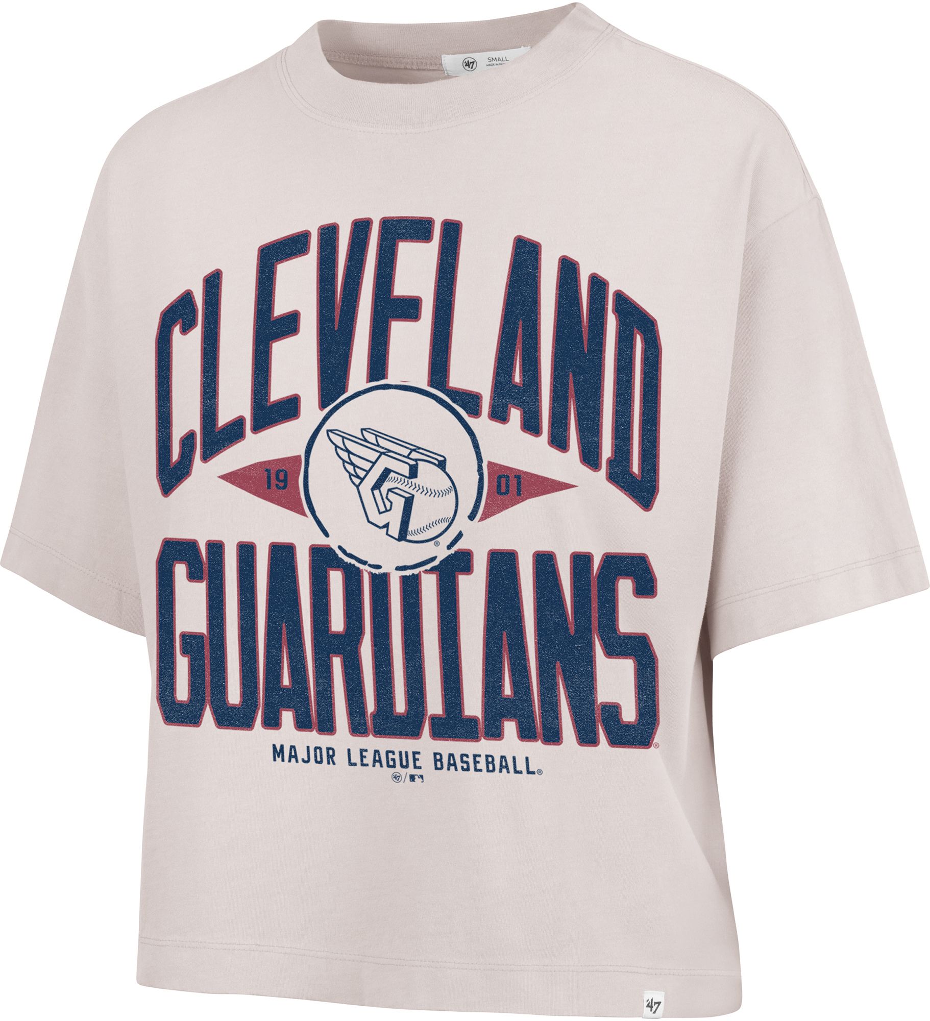 '47 Women's Cleveland Guardians Tan Ravine Cropped T-Shirt product image