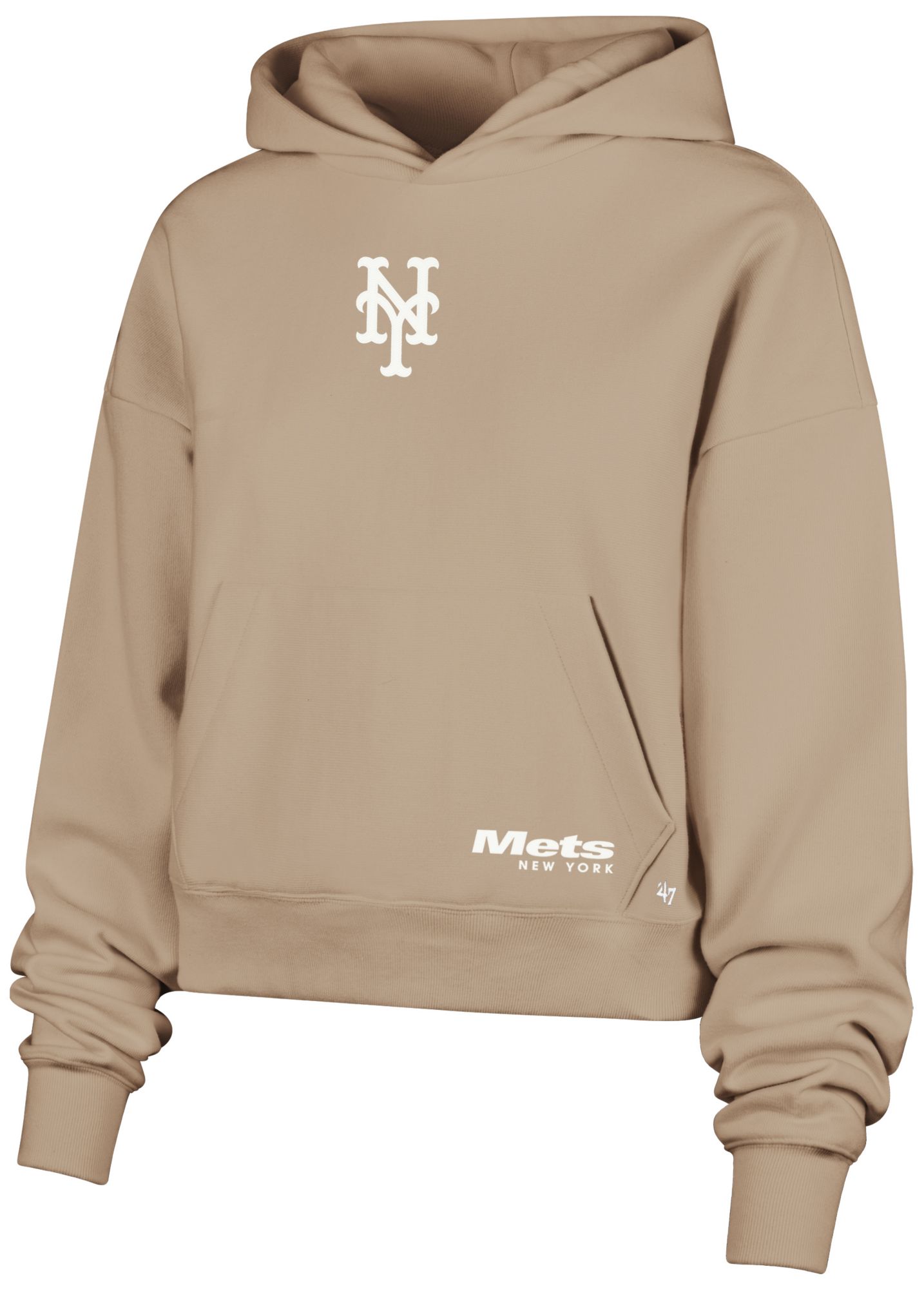 '47 Women's New York Mets Tan Sue Foundation Pullover Hoodie product image