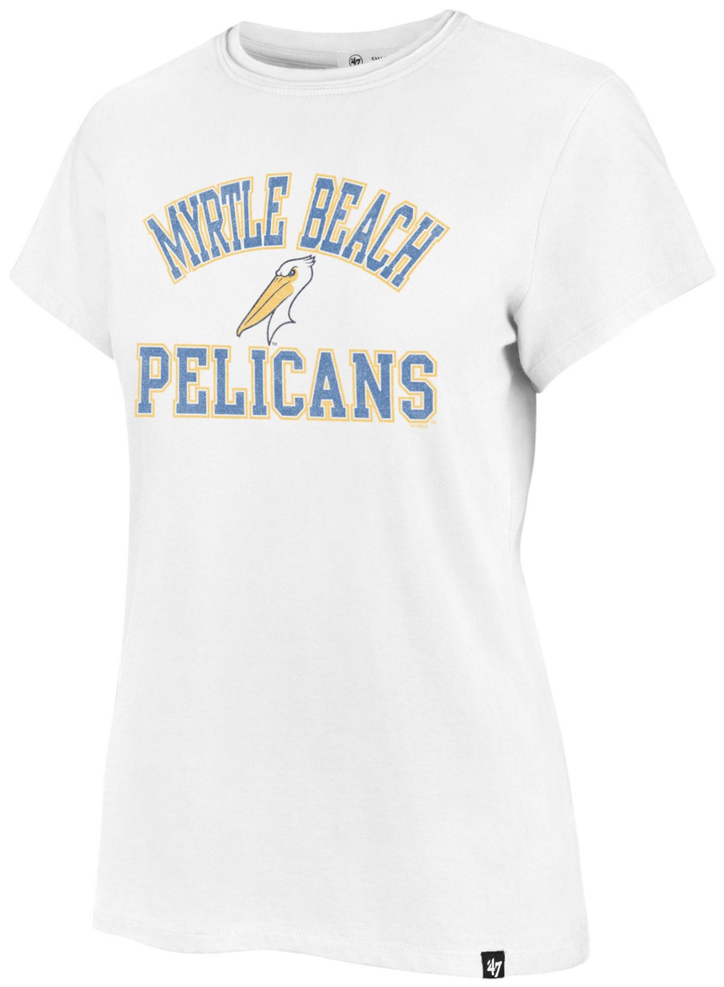 47 Women's Myrtle Beach Pelicans White Wayland Franklin T-Shirt product image