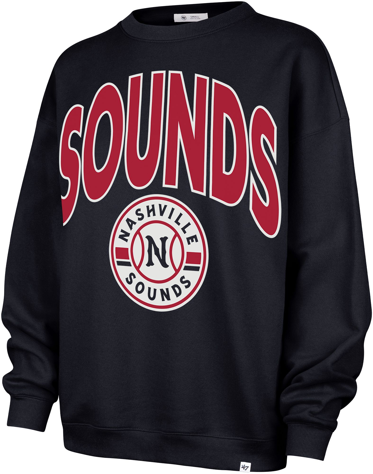 '47 Women's Nashville Sounds Navy Extra Innings Crewneck Sweatshirt product image