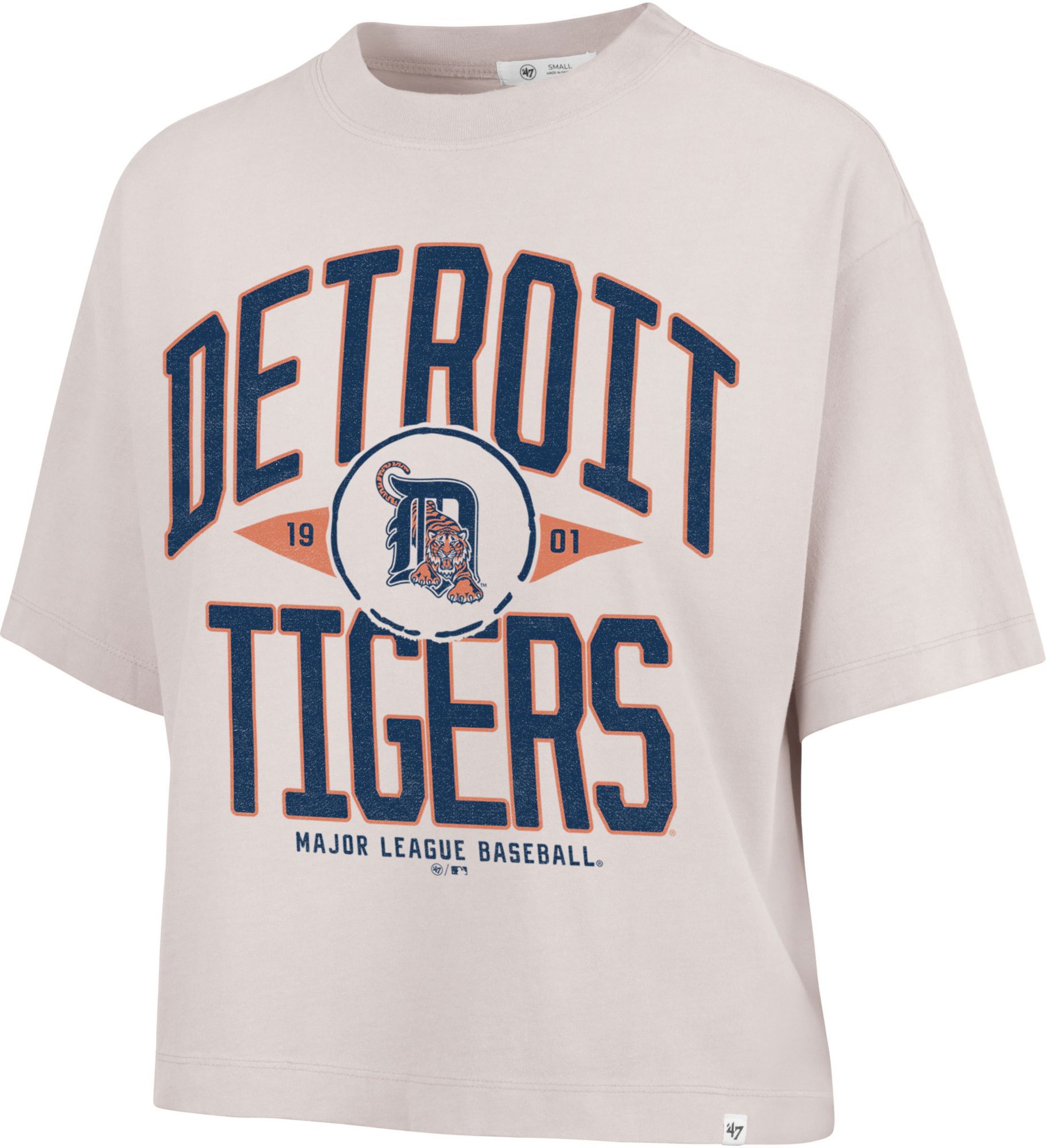 '47 Women's Detroit Tigers Tan Ravine Cropped T-Shirt product image