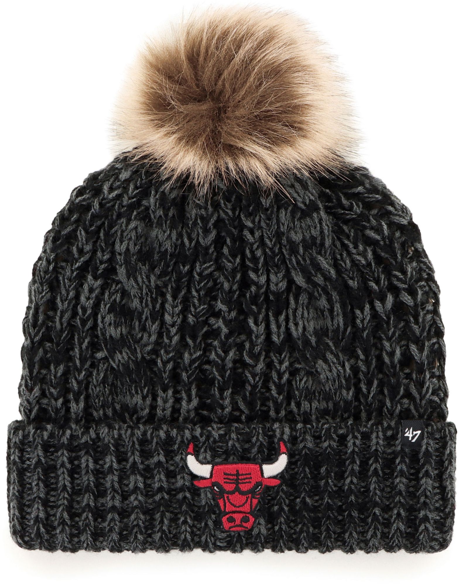 '47 Women's Chicago Bulls Black Meeko Cuffed Knit Beanie product image