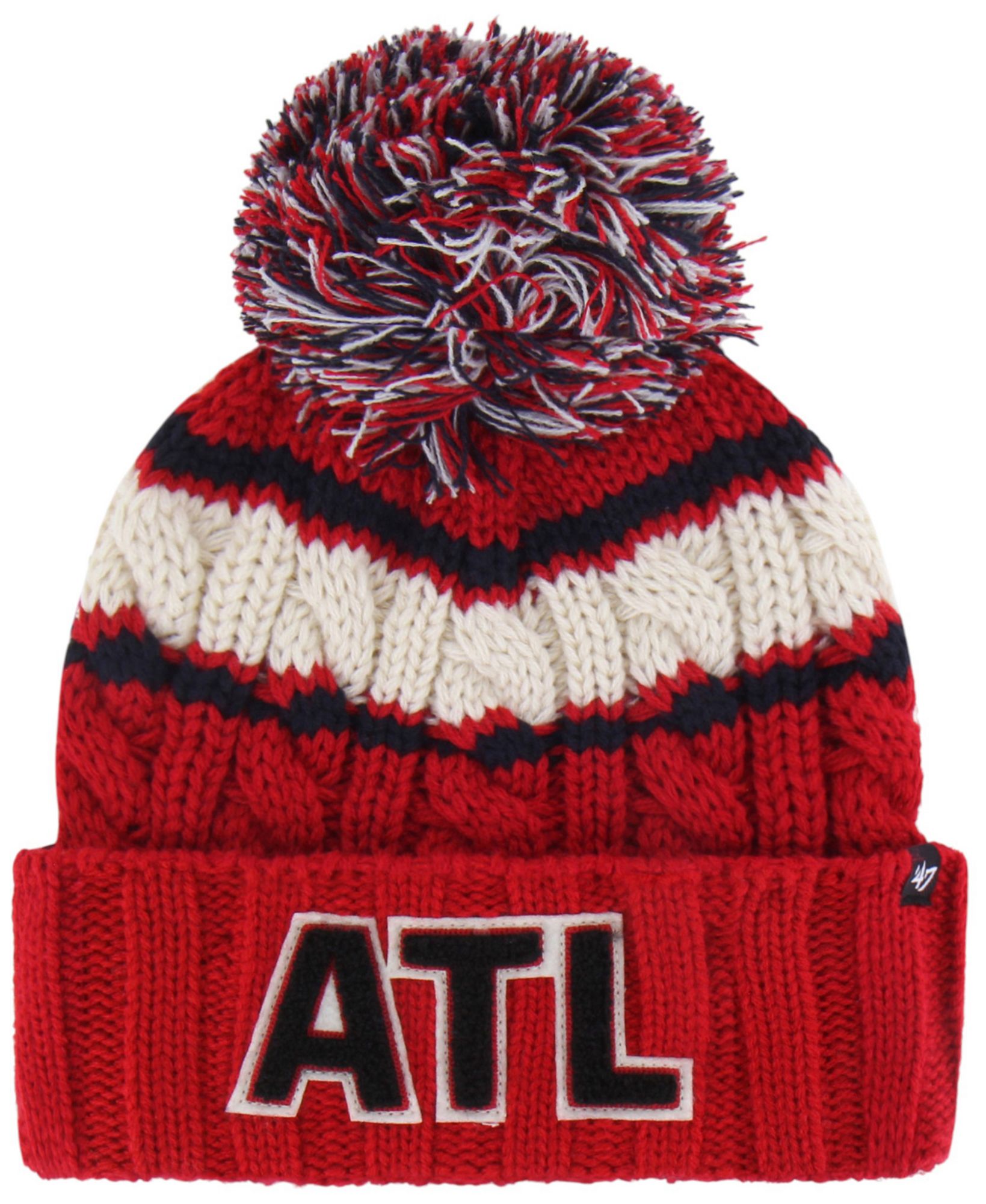 '47 Women's Atlanta Hawks Red Emma Cuffed Knit Pom Beanie product image