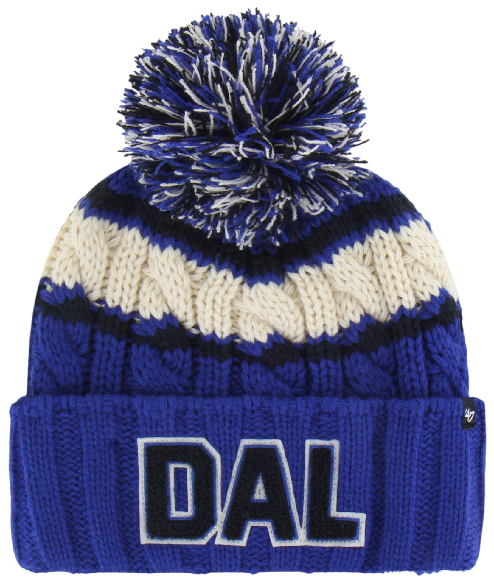 '47 Women's Dallas Mavericks Blue Emma Cuffed Knit Pom Beanie product image