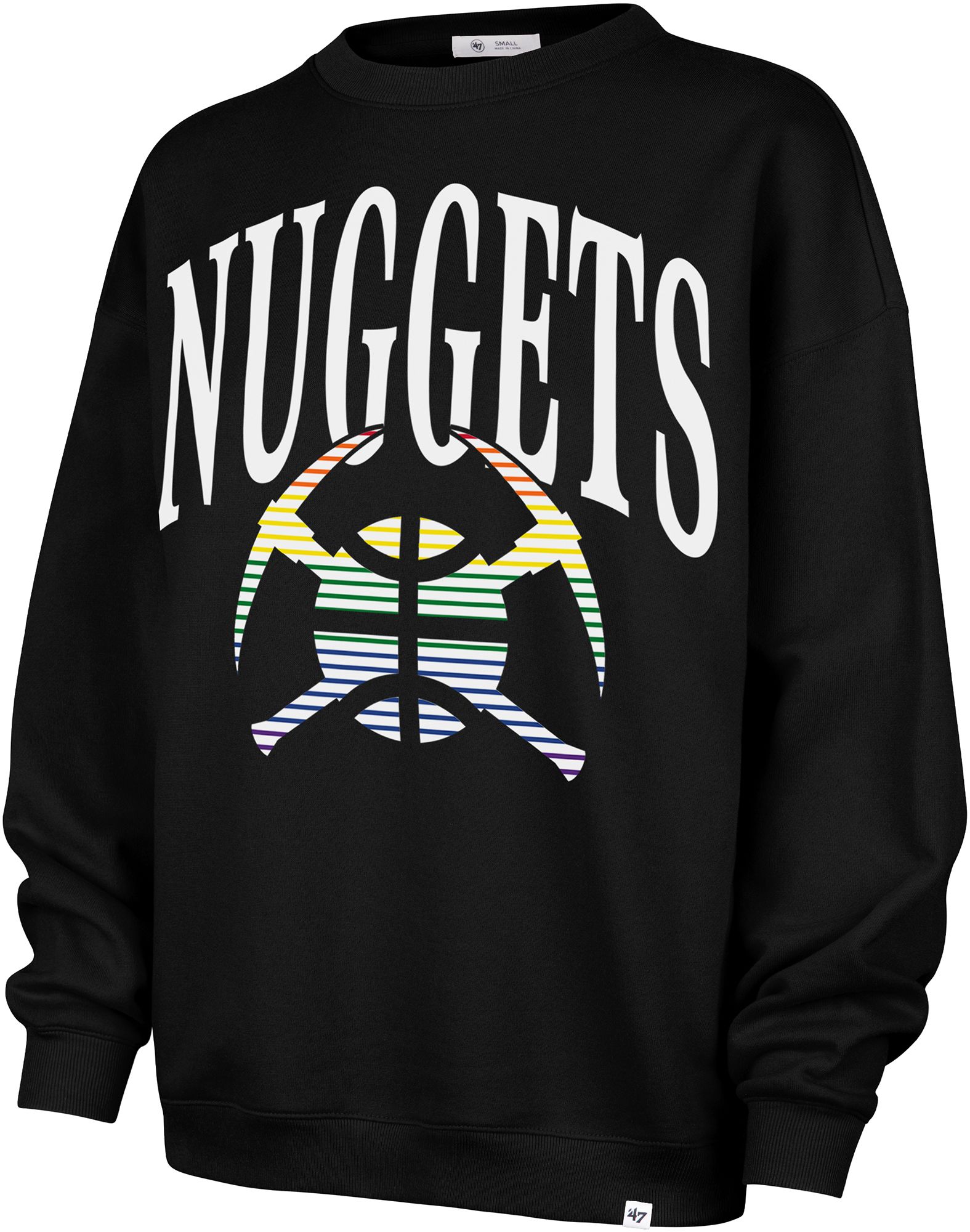 '47 Women's Denver Nuggets Black 2025 City Edition Oversized Crewneck Sweatshirt product image