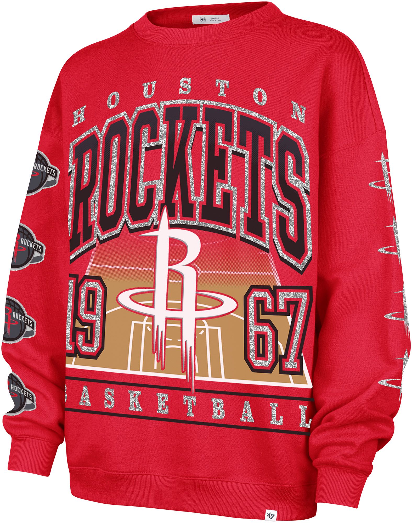 '47 Women's Houston Rockets Red Go Big Oversized Crewneck Sweatshirt product image