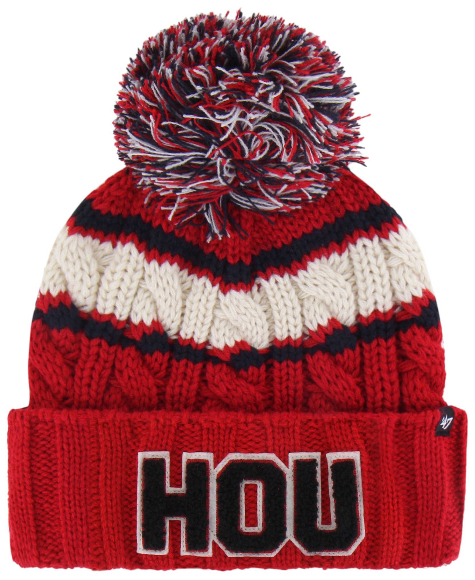 '47 Women's Houston Rockets Red Emma Cuffed Knit Pom Beanie product image
