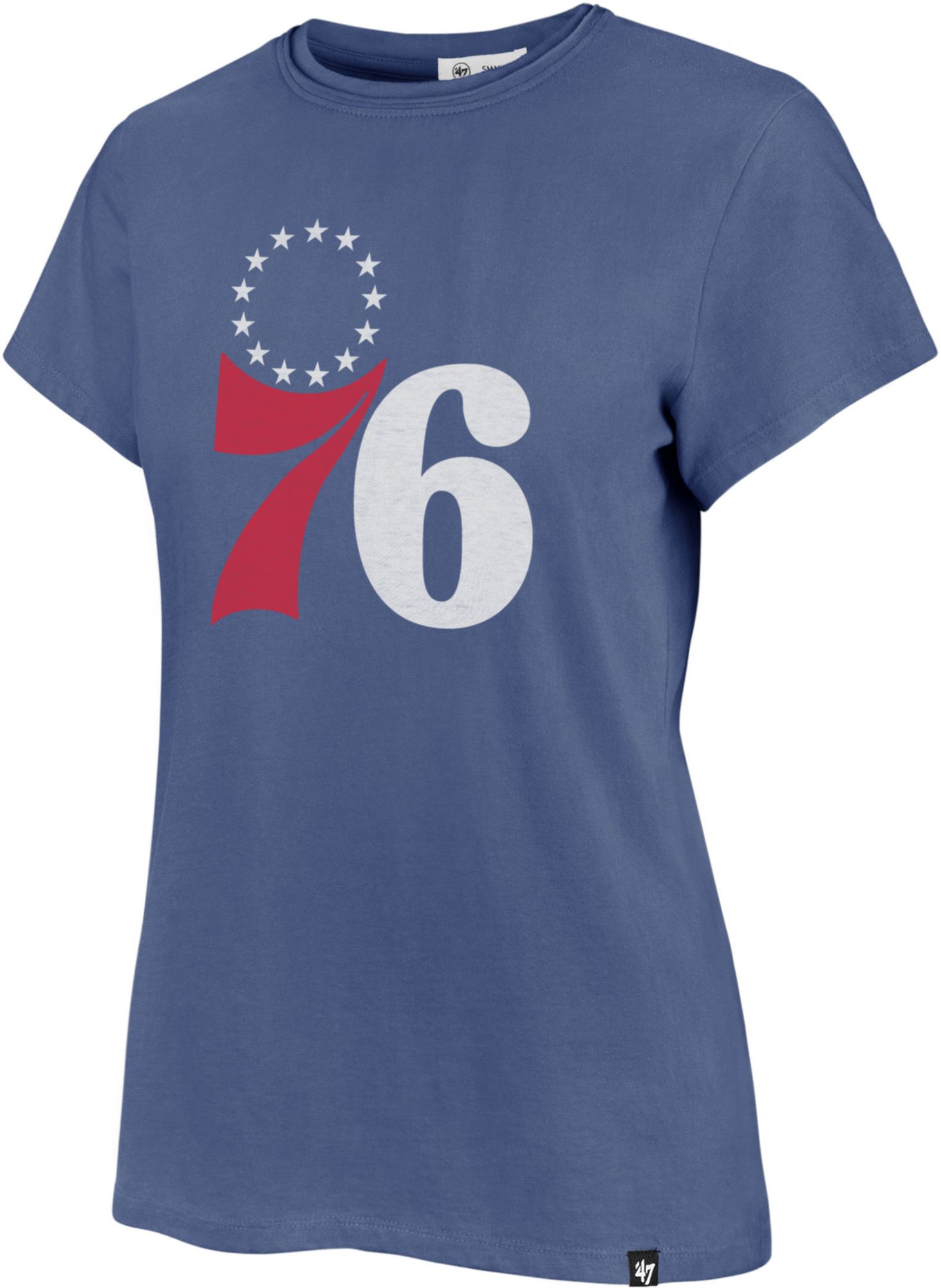 '47 Women's Philadelphia 76ers Blue Frankie Short Sleeve T-Shirt product image