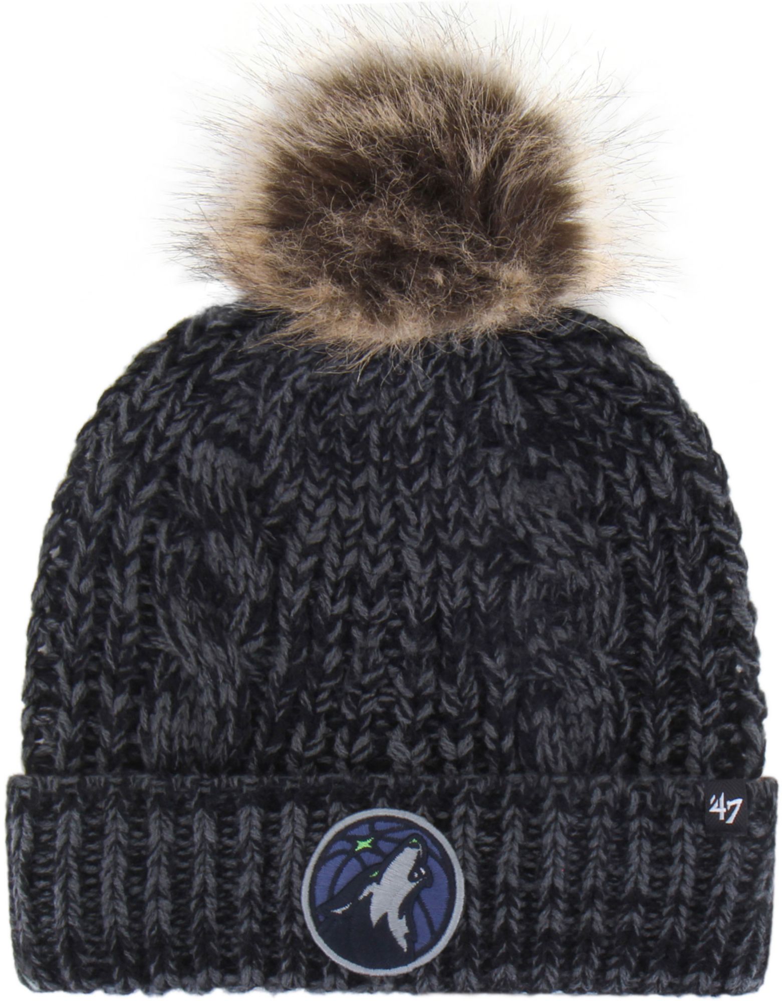 '47 Women's Minnesota Timberwolves Black Meeko Cuffed Knit Beanie product image