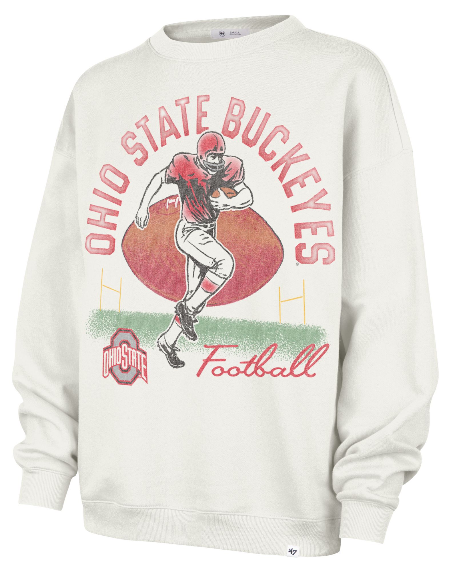 '47 Women's Ohio State Buckeyes Sandstone Game On Crew Pullover Sweatshirt product image
