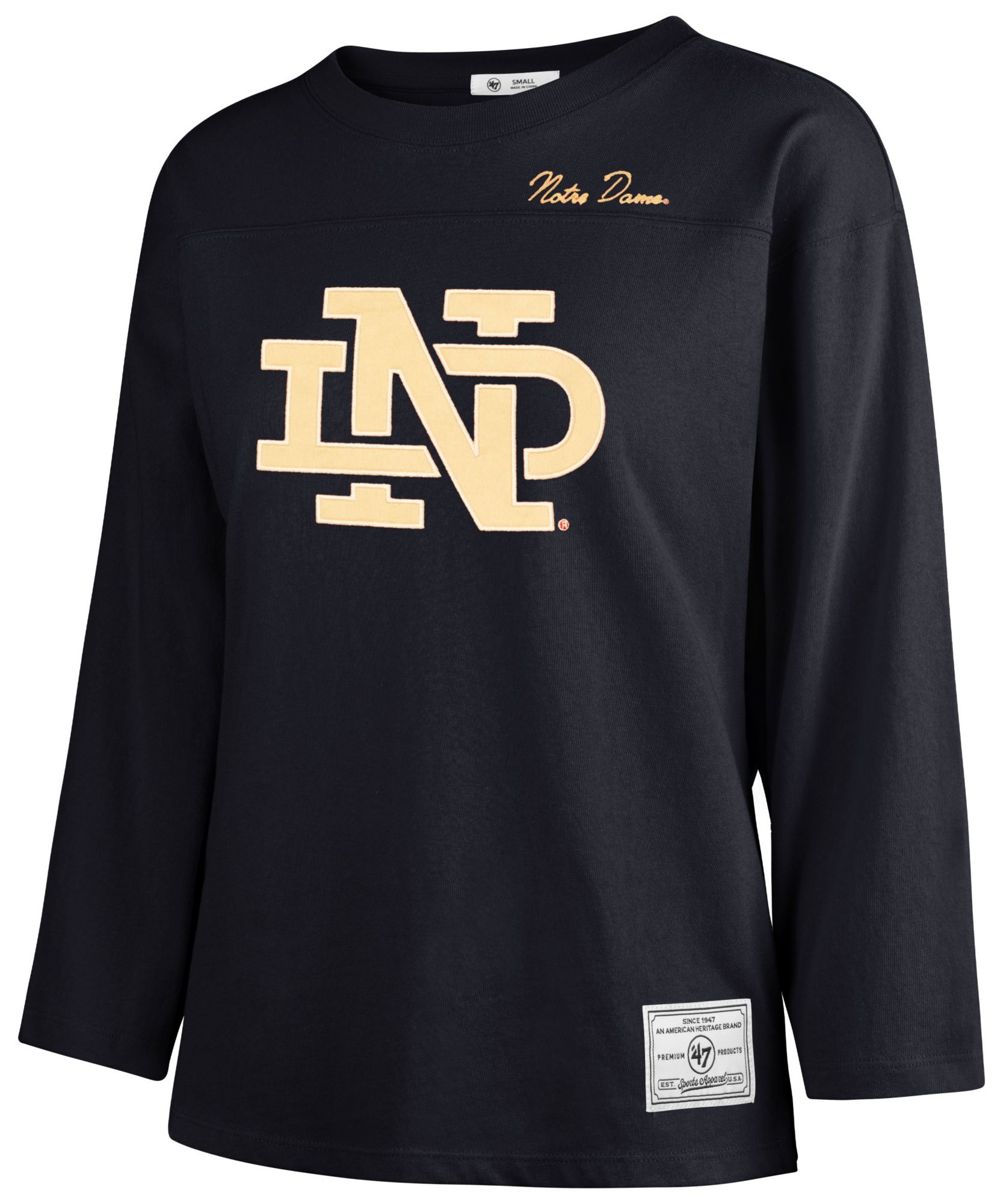 '47 Women's Notre Dame Fighting Irish Navy Timeless T-Shirt product image