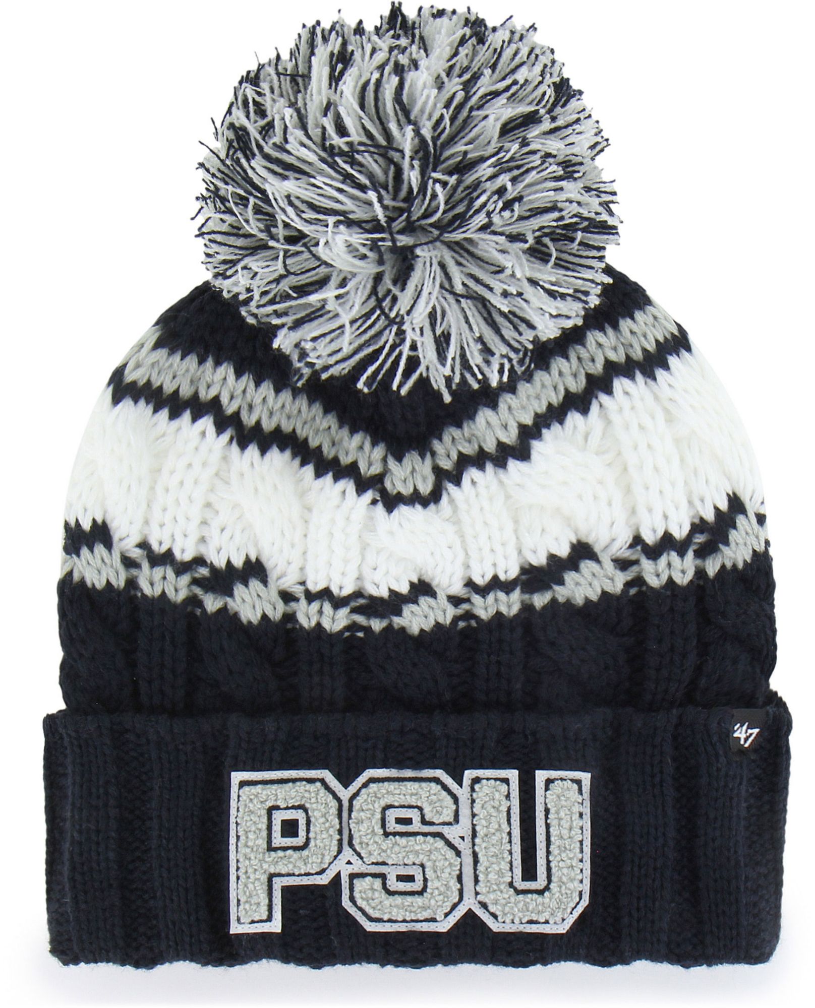 '47 Women's Penn State Nittany Lions Navy Emma Cuffed Knit Pom Beanie product image