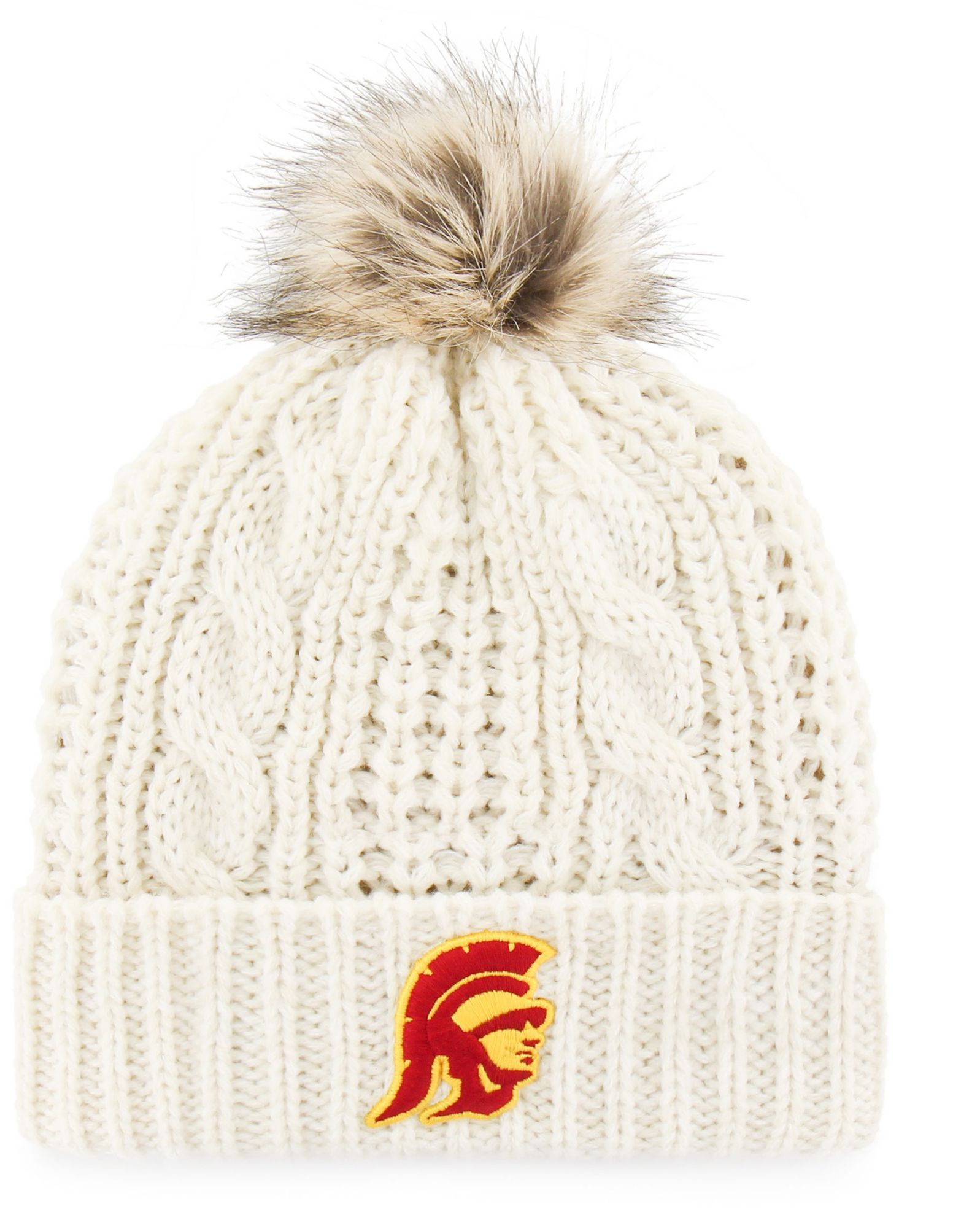 '47 Women's USC Trojans White Meeko Pom Knit Beanie product image