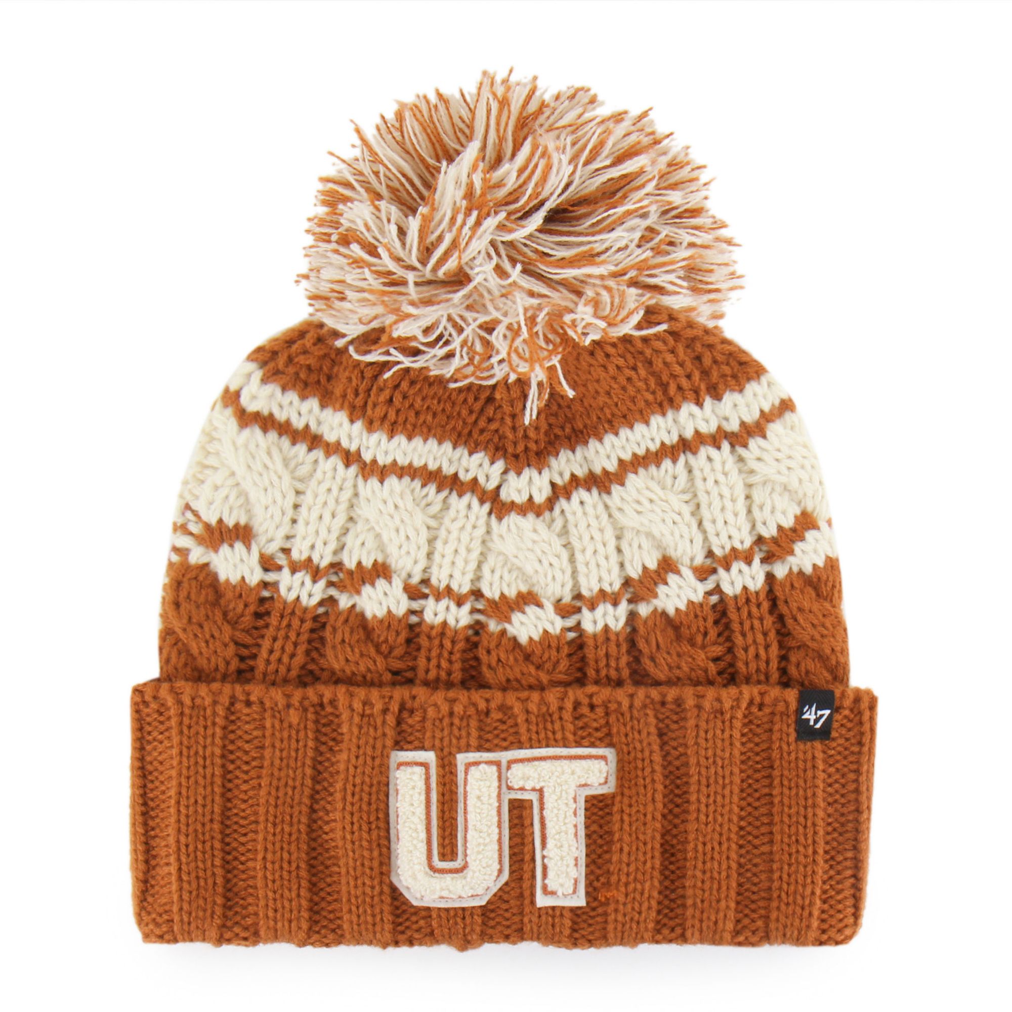 '47 Women's Texas Longhorns Burnt Orange Emma Cuffed Knit Pom Beanie product image