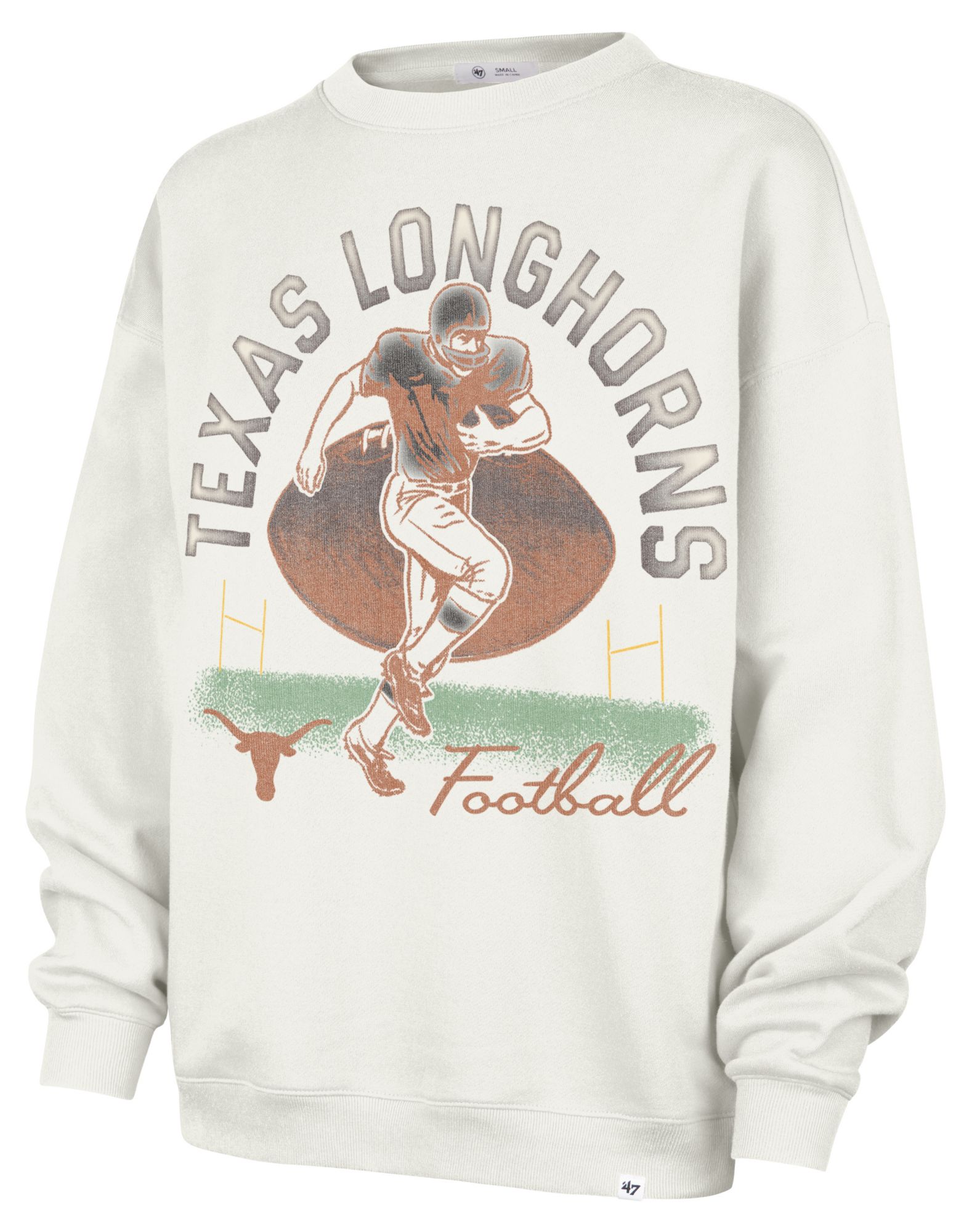 '47 Women's Texas Longhorns Sandstone Game On Crew Pullover Sweatshirt product image