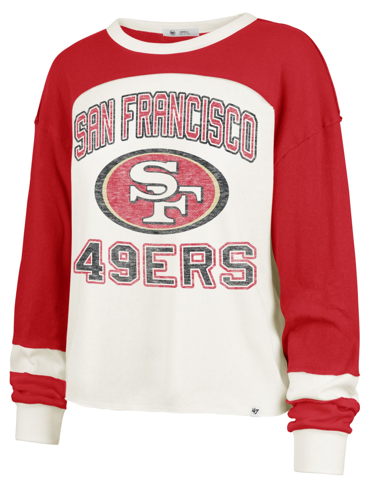 '47 Women's San Francisco 49ers Beige Curve Toni Long Sleeve T-Shirt product image