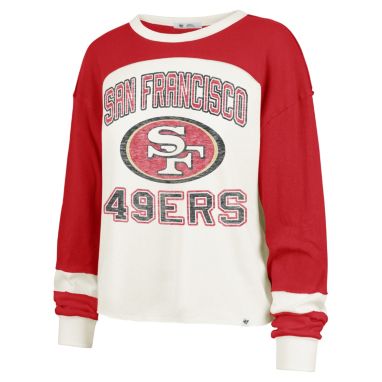 sorry, '47 Women's San Francisco 49ers Beige Curve Toni Long Sleeve T-Shirt is currently out of stock
