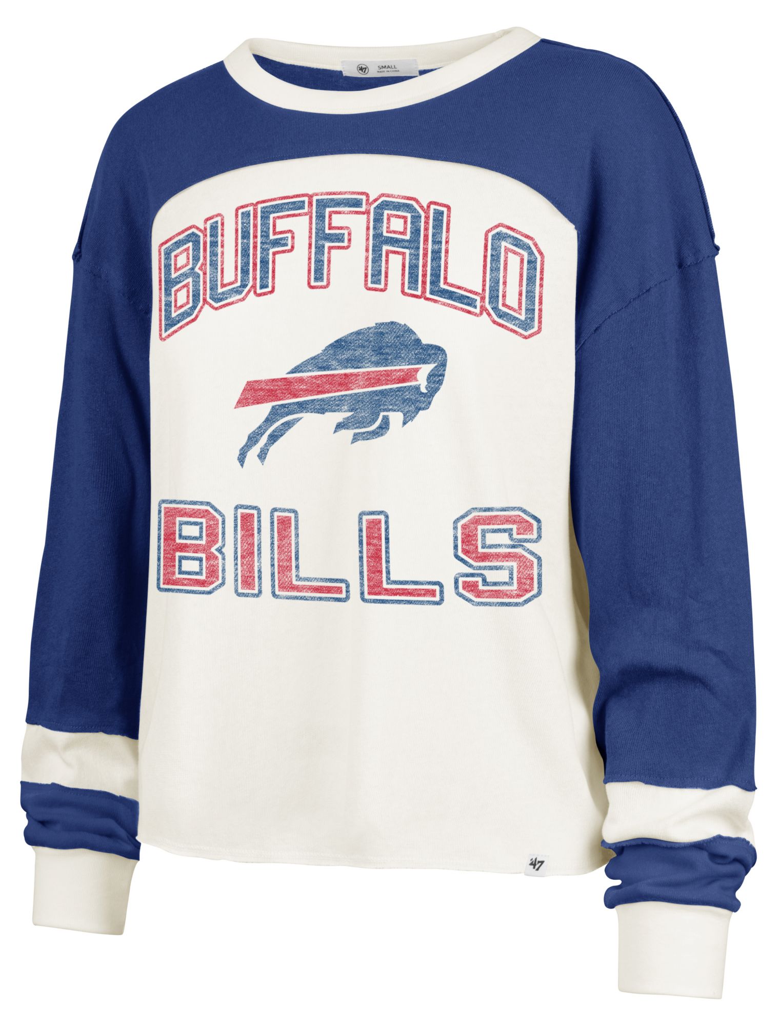 '47 Women's Buffalo Bills Beige Curve Toni Long Sleeve T-Shirt product image