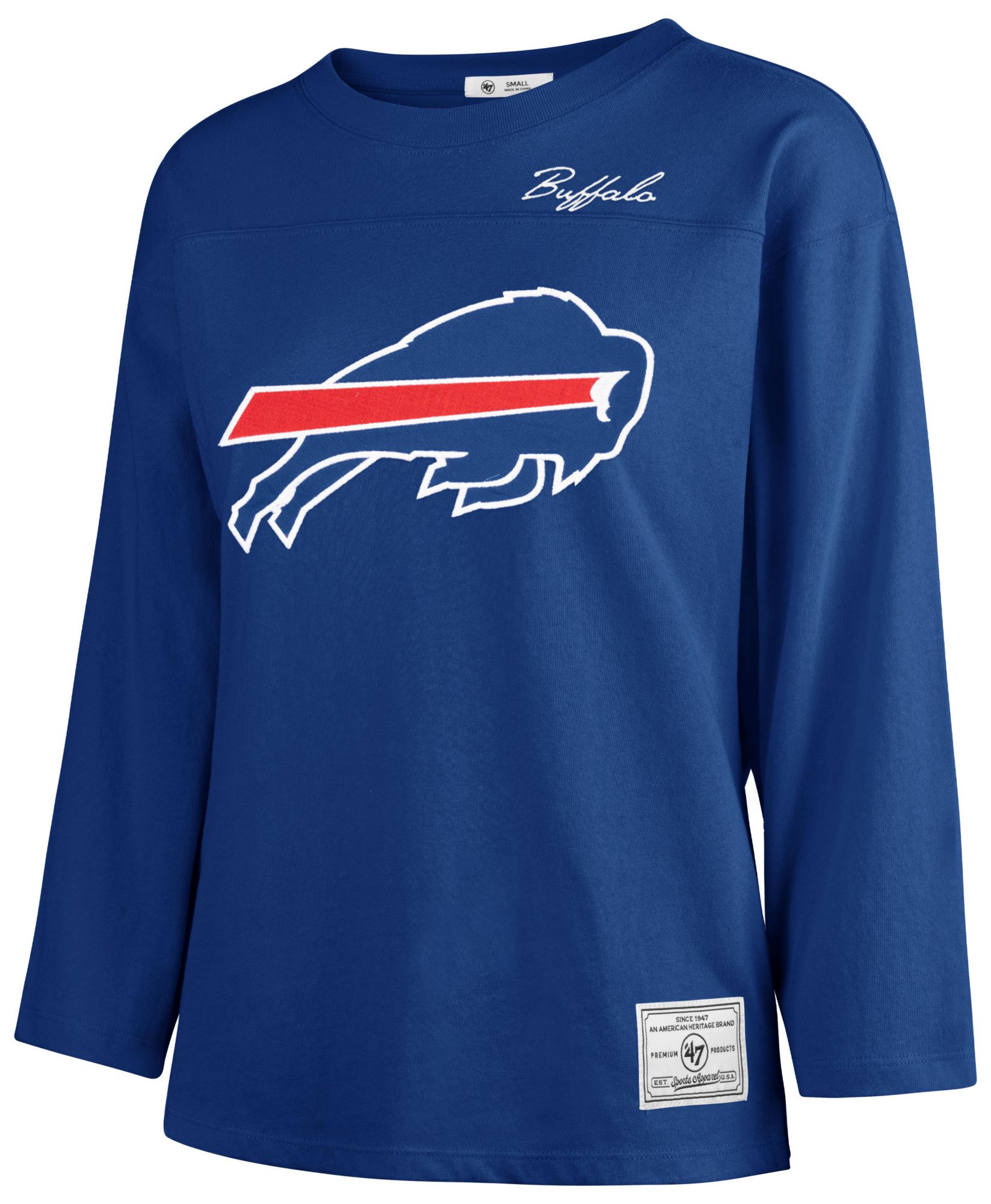 '47 Women's Buffalo Bills Royal Timeless 3/4 Sleeve Shirt product image