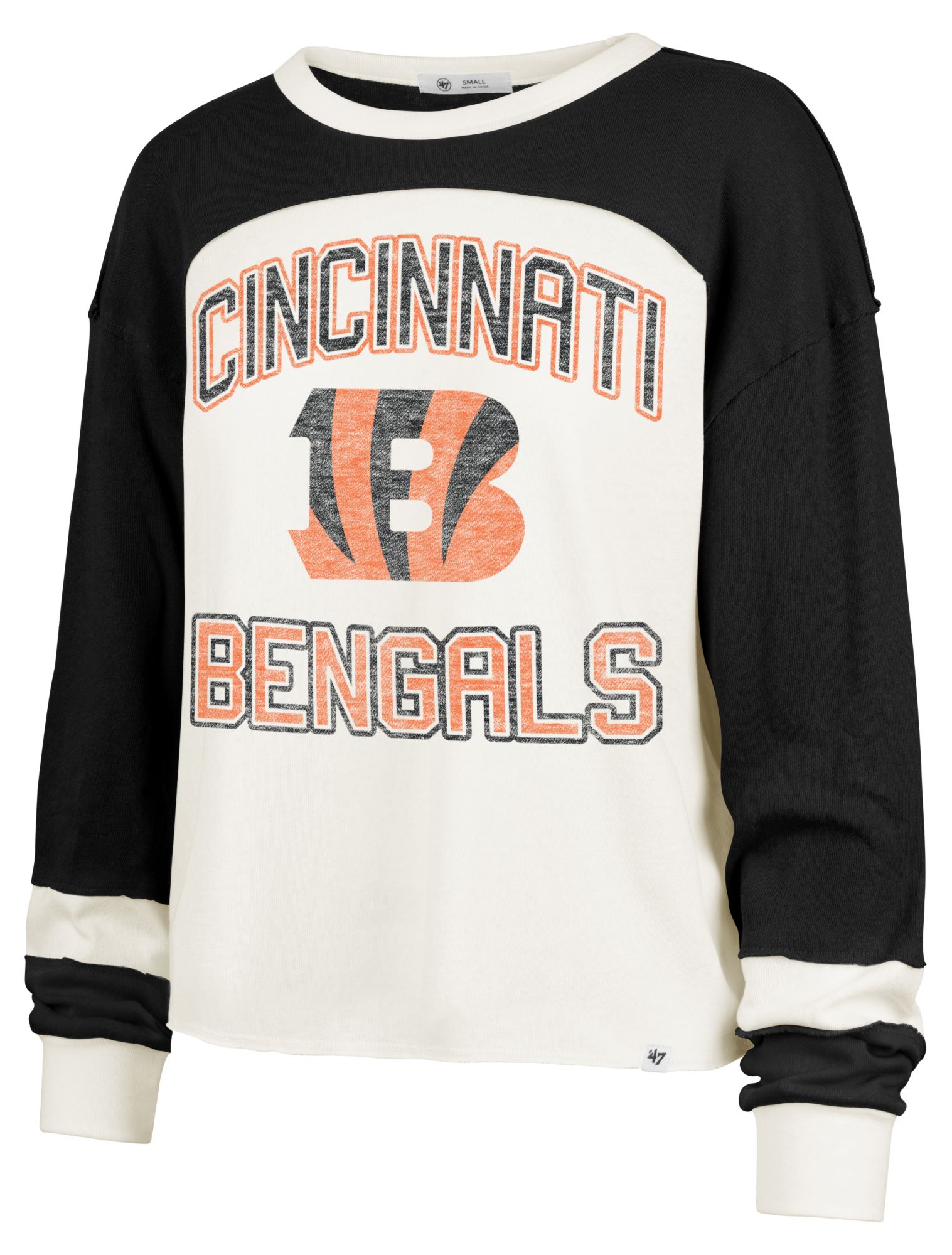 '47 Women's Cincinnati Bengals Beige Curve Toni Long Sleeve T-Shirt product image