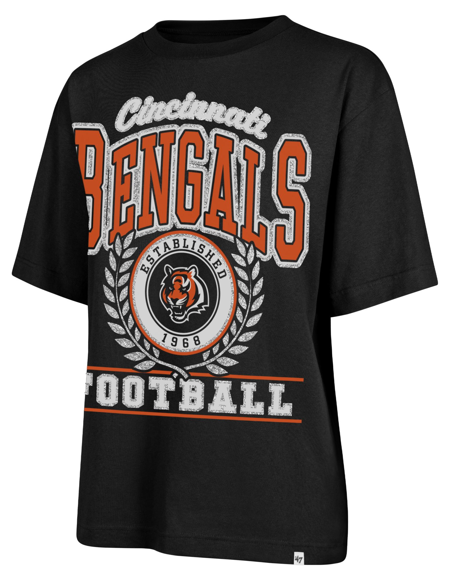 '47 Women's Cincinnati Bengals Black Ring True Short Sleeve T-Shirt product image