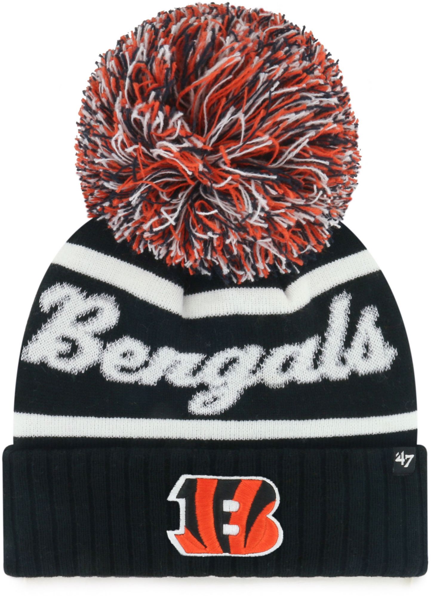 '47 Women's Cincinnati Bengals Black Spirited Cuffed Knit Beanie product image