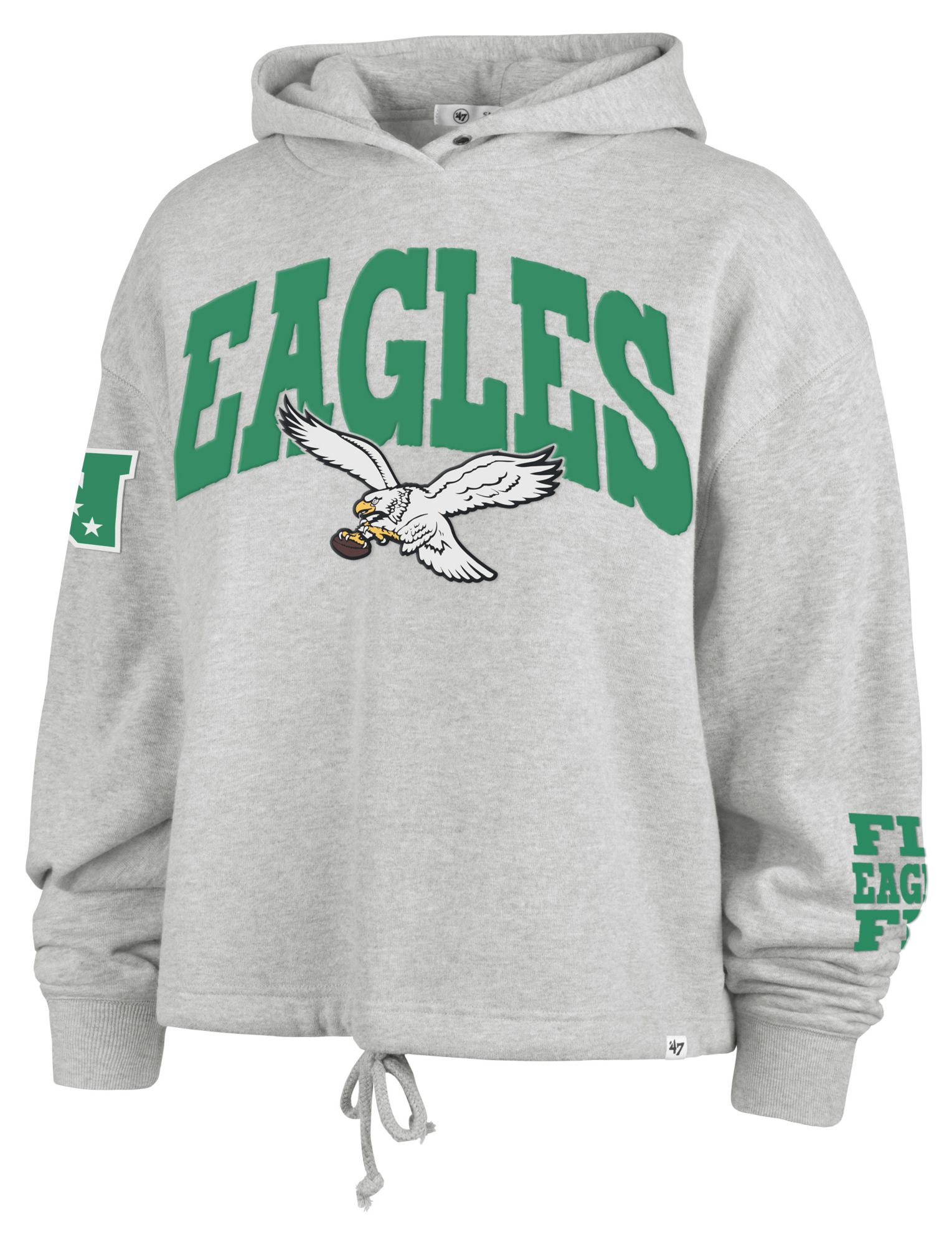 '47 Women's Philadelphia Eagles Grey High Hopes Pullover Hoodie product image