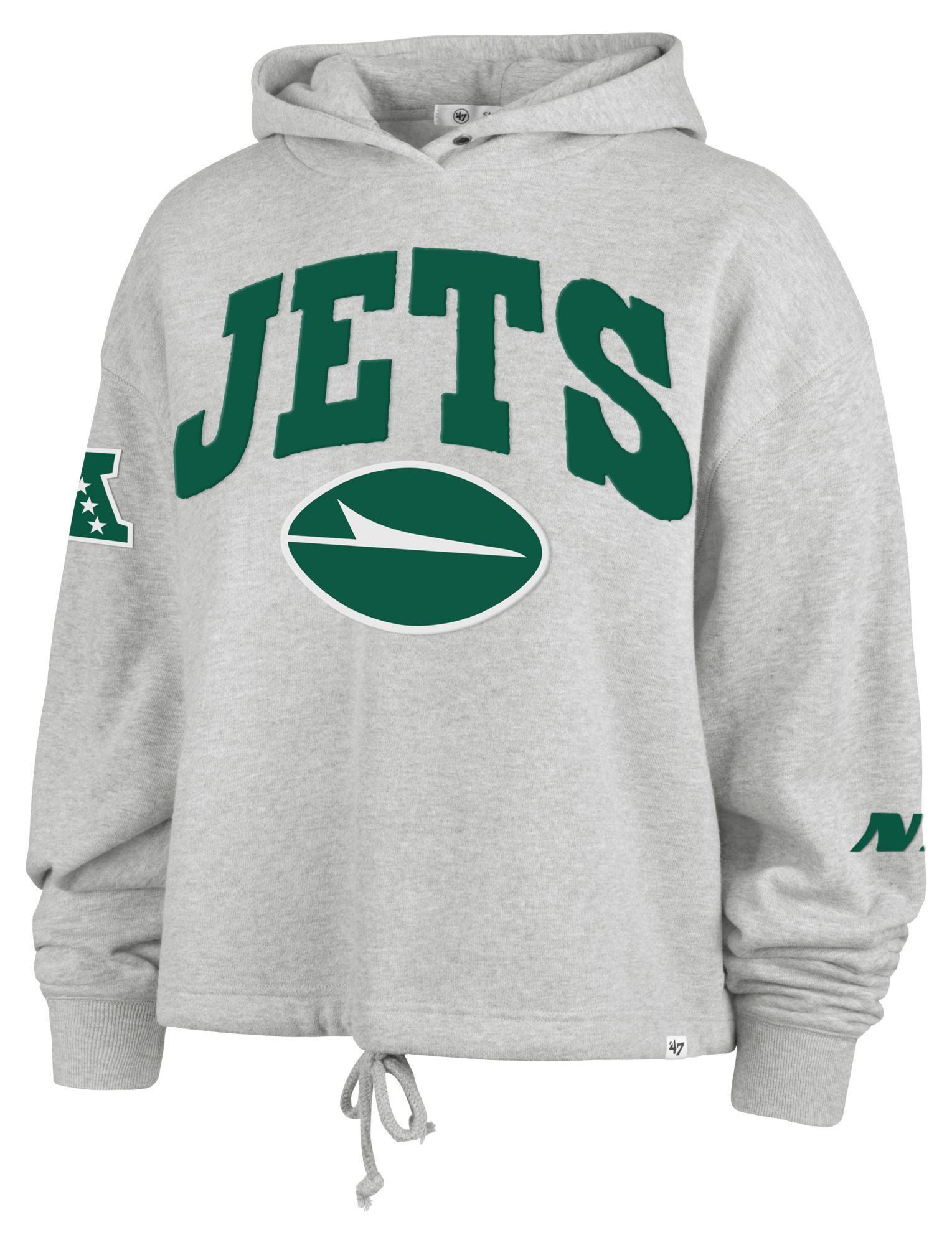 '47 Women's New York Jets Grey High Hopes Pullover Hoodie product image
