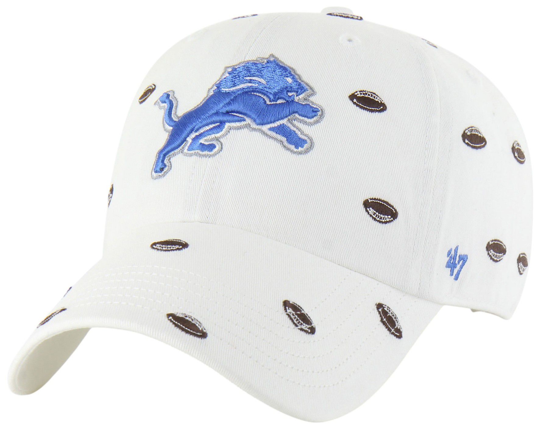 '47 Women's Detroit Lions White Confetti Clean Up Adjustable Hat product image