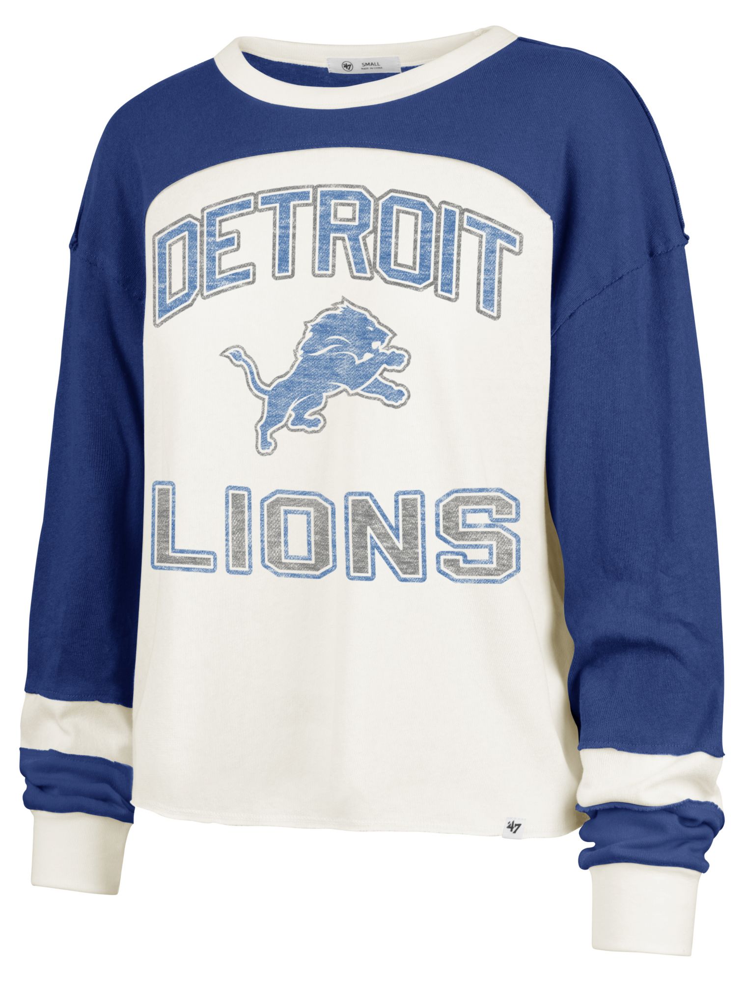 '47 Women's Detroit Lions Beige Curve Toni Long Sleeve T-Shirt product image