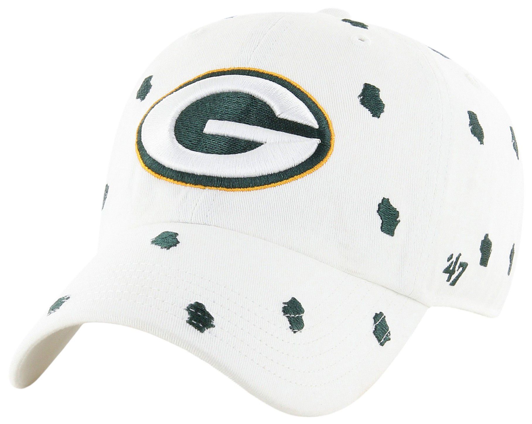 '47 Women's Green Bay Packers White Confetti Clean Up Adjustable Hat product image