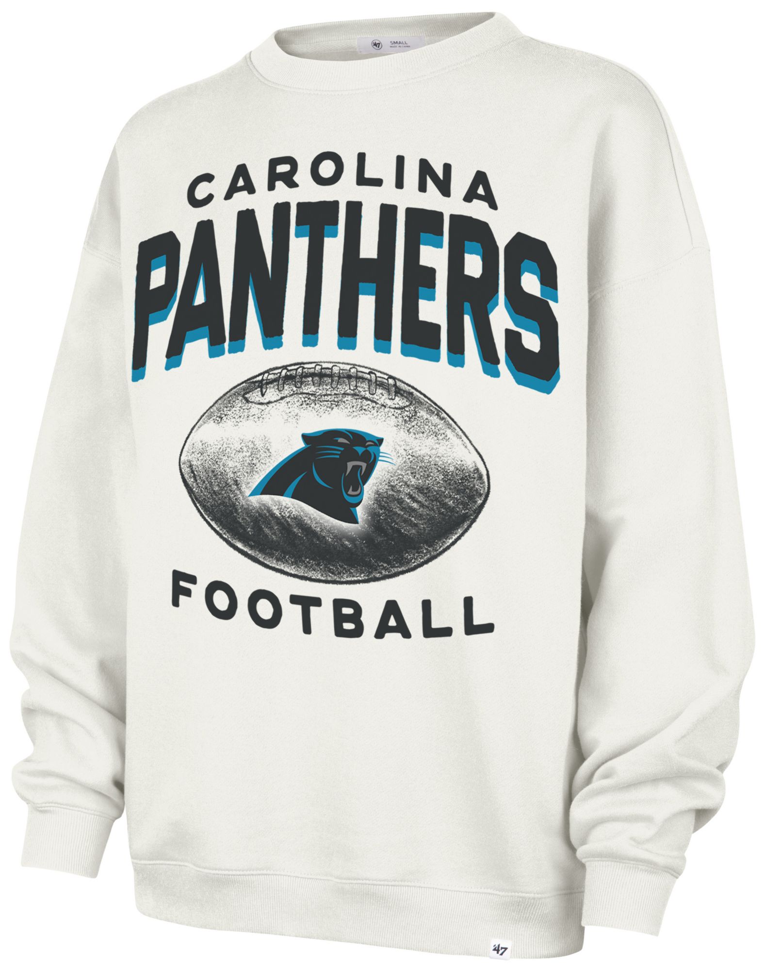'47 Women's Carolina Panthers Natural Cloud Crewneck Sweatshirt product image