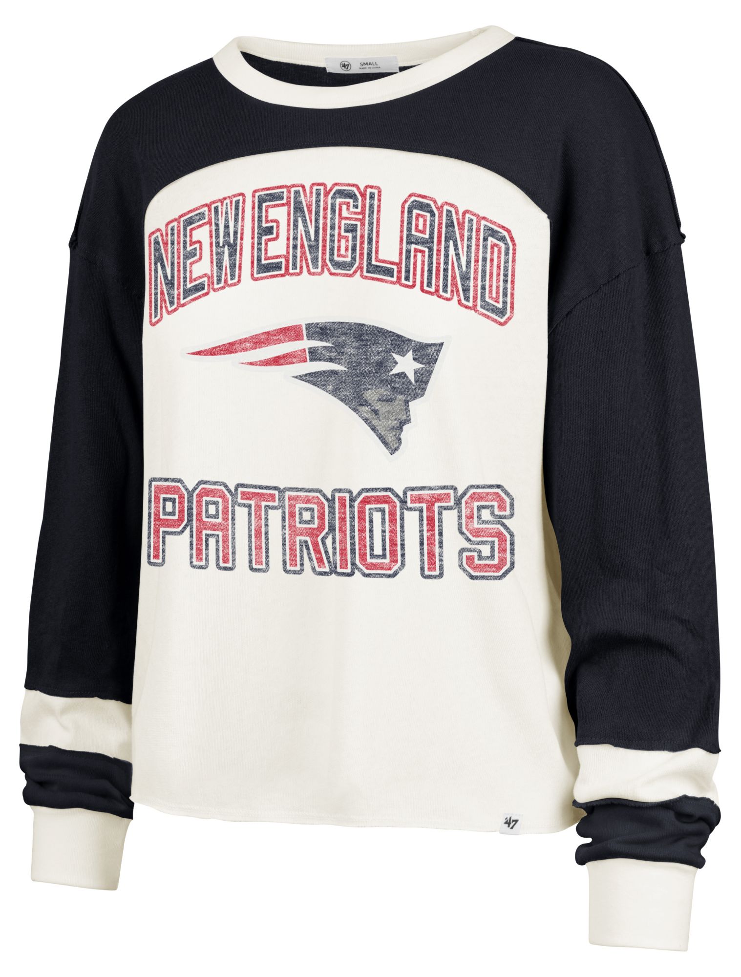'47 Women's New England Patriots Beige Curve Toni Long Sleeve T-Shirt product image