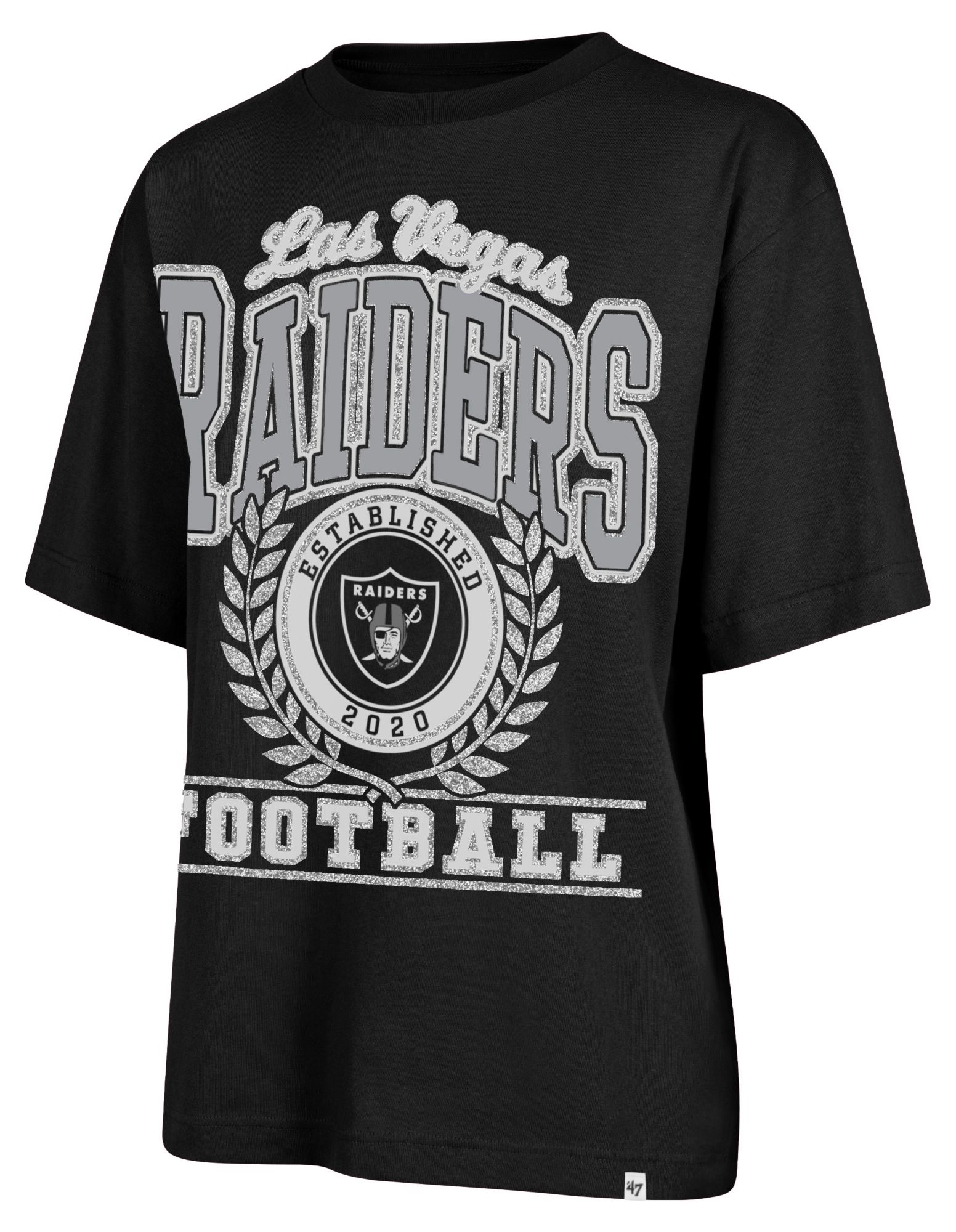 '47 Women's Las Vegas Raiders Black Ring True Short Sleeve T-Shirt product image