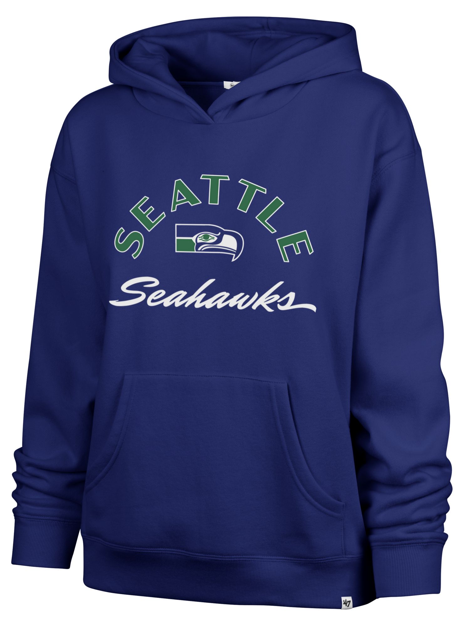'47 Women's Seattle Seahawks Royal Naomi Throwback Pullover Hoodie product image