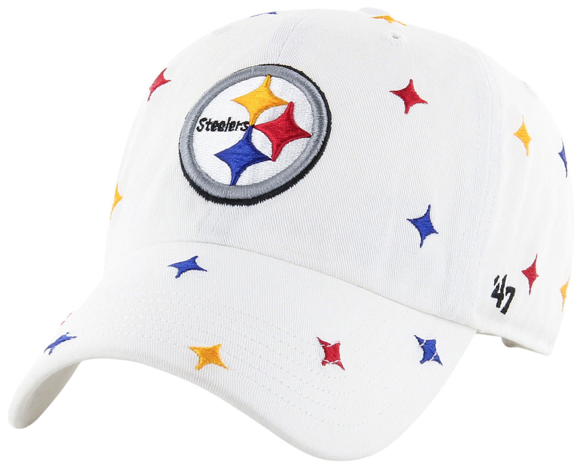 '47 Women's Pittsburgh Steelers White Confetti Clean Up Adjustable Hat product image