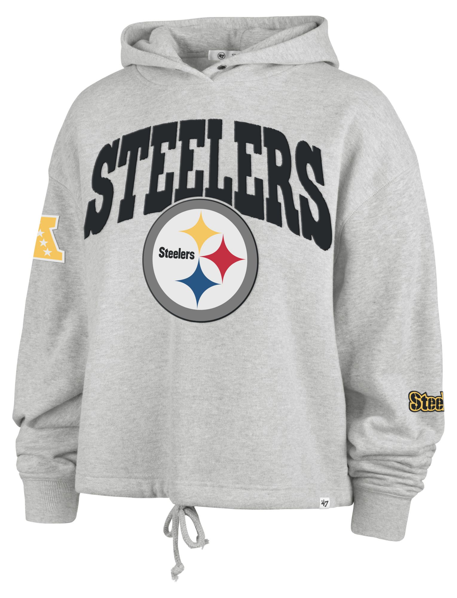 '47 Women's Pittsburgh Steelers Grey High Hopes Pullover Hoodie product image