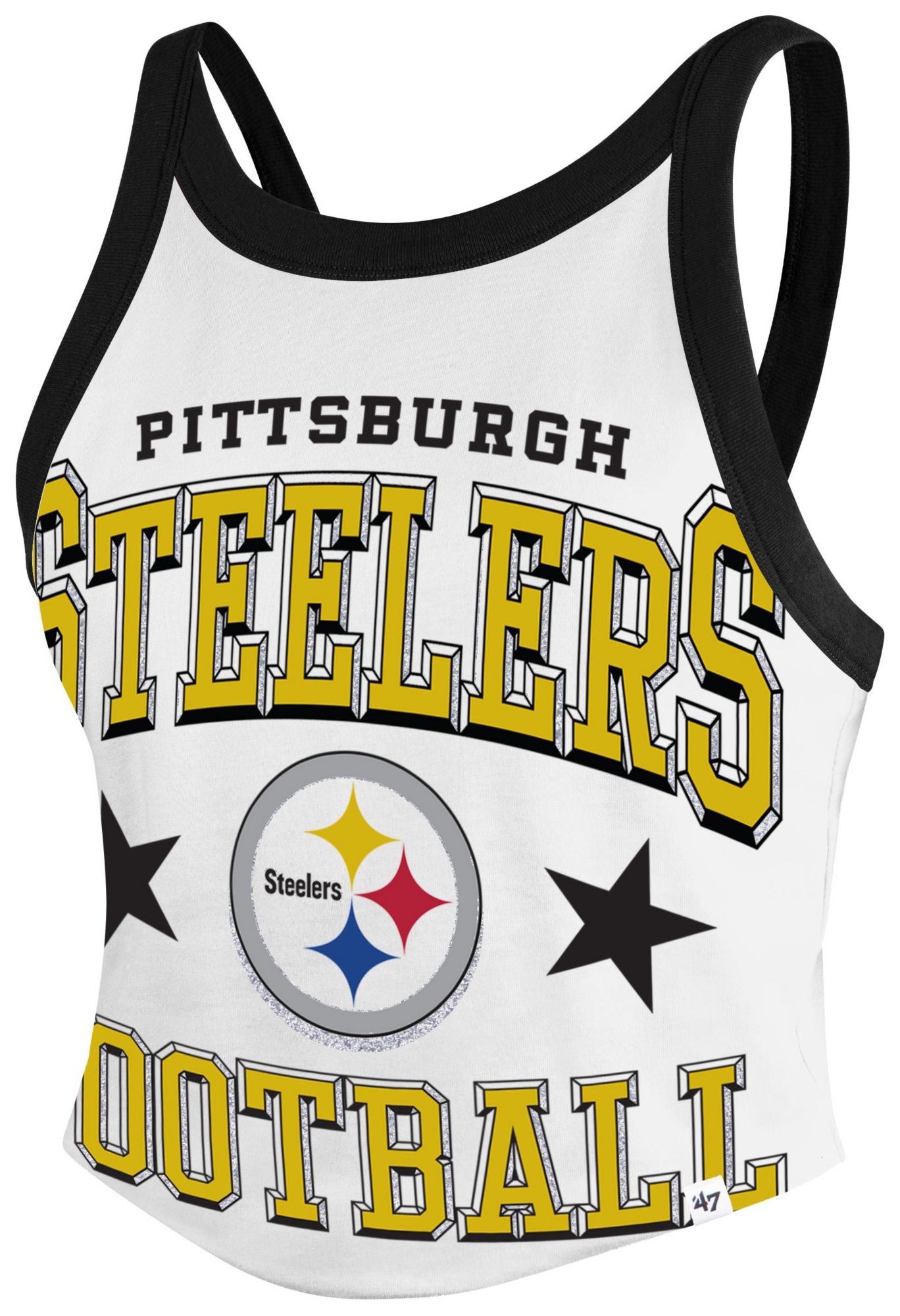 '47 Women's Pittsburgh Steelers White Energy Tank Top product image