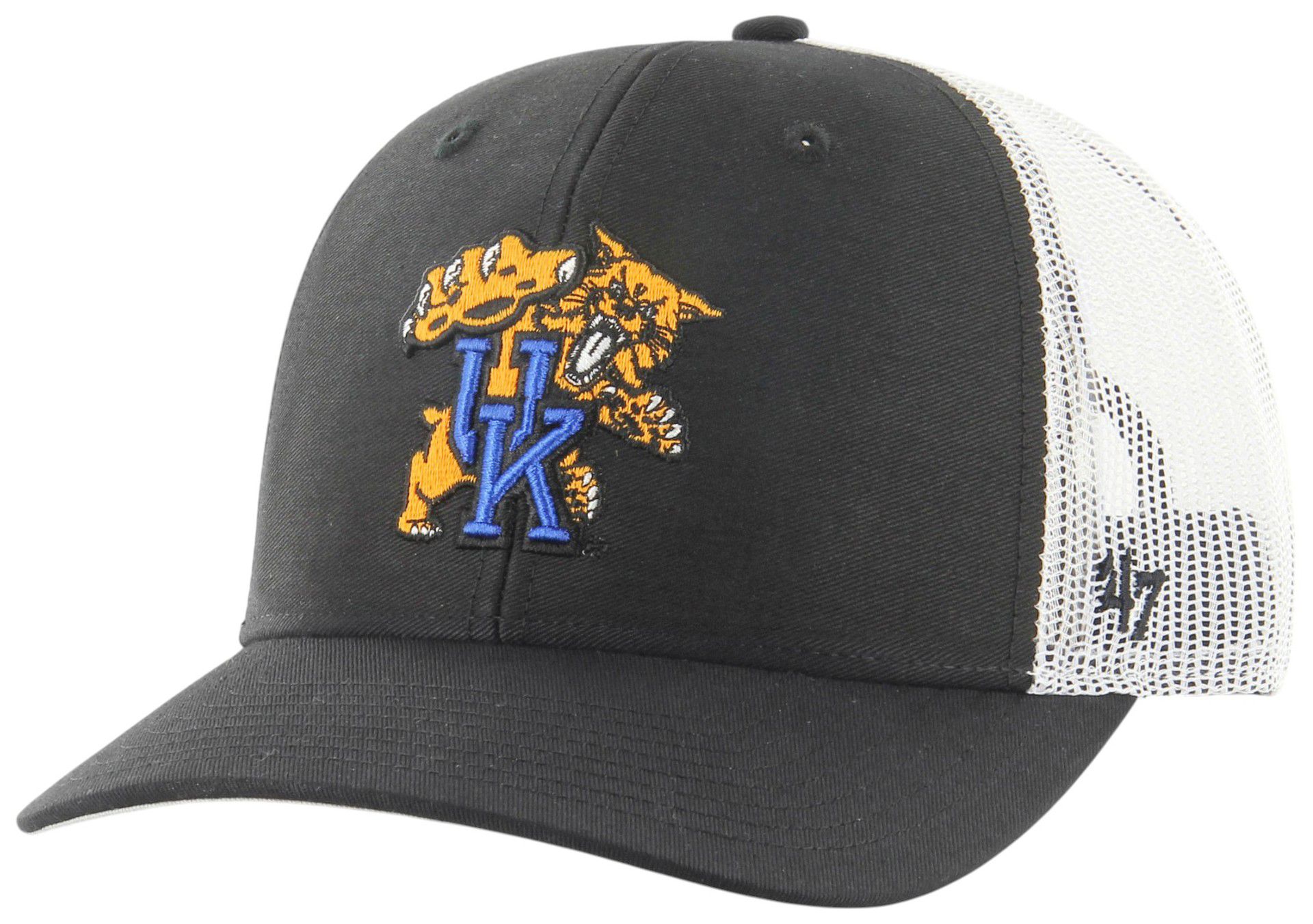 47 Youth Kentucky Wildcats Black Mascot Adjustable Trucker Hat product image