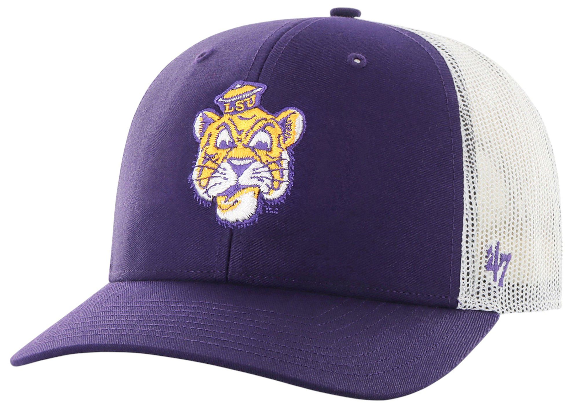 47 Youth LSU Tigers Vintage Purple Logo Adjustable Trucker Hat product image
