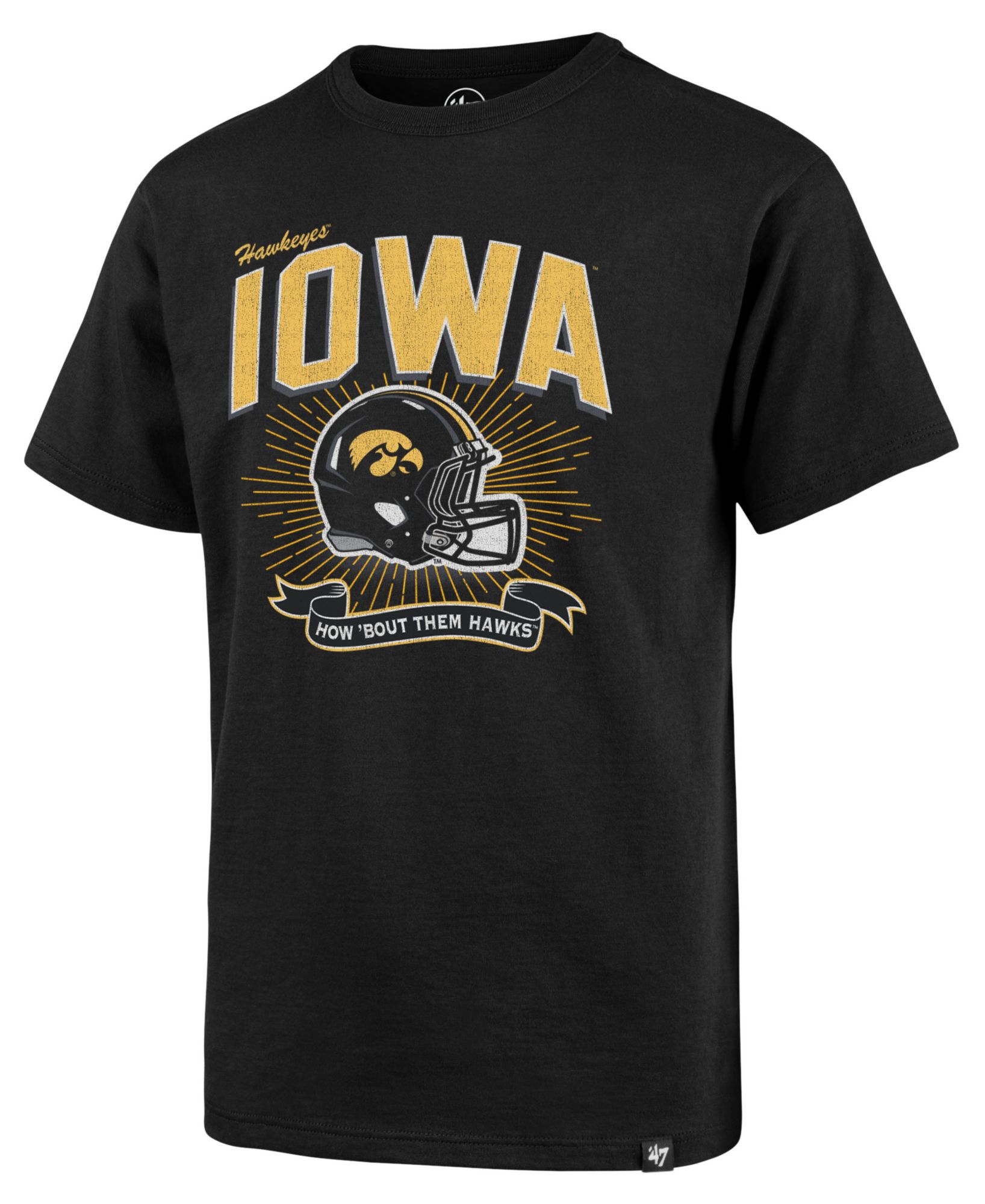 '47 Youth Iowa Hawkeyes Black Prime Play Short Sleeve T-Shirt product image