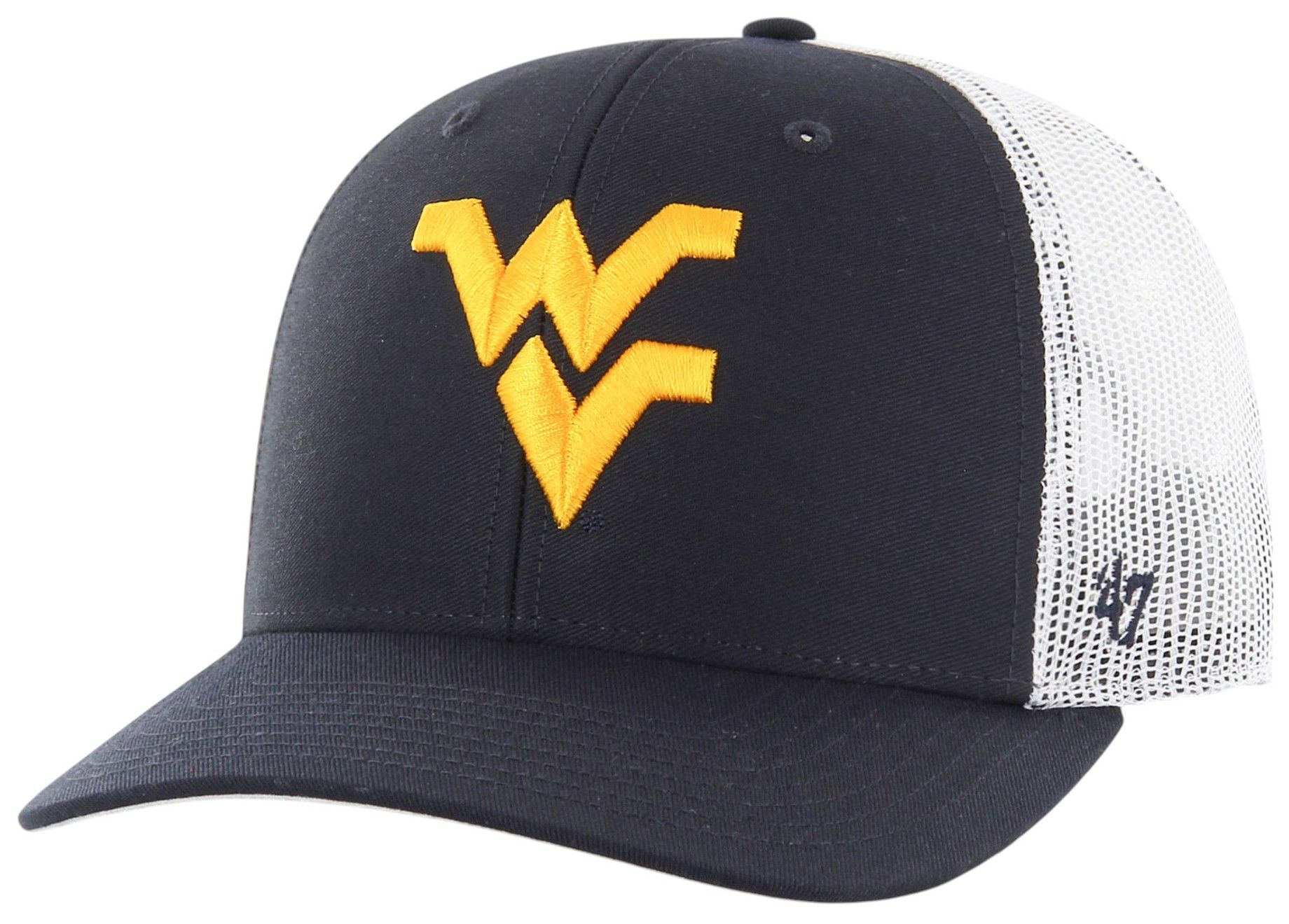 47 Youth West Virginia Mountaineers Navy Logo Adjustable Trucker Hat product image
