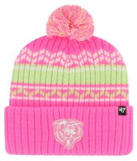 47 Youth Chicago Bears Pink Polar Vortex Cuffed Knit Pom