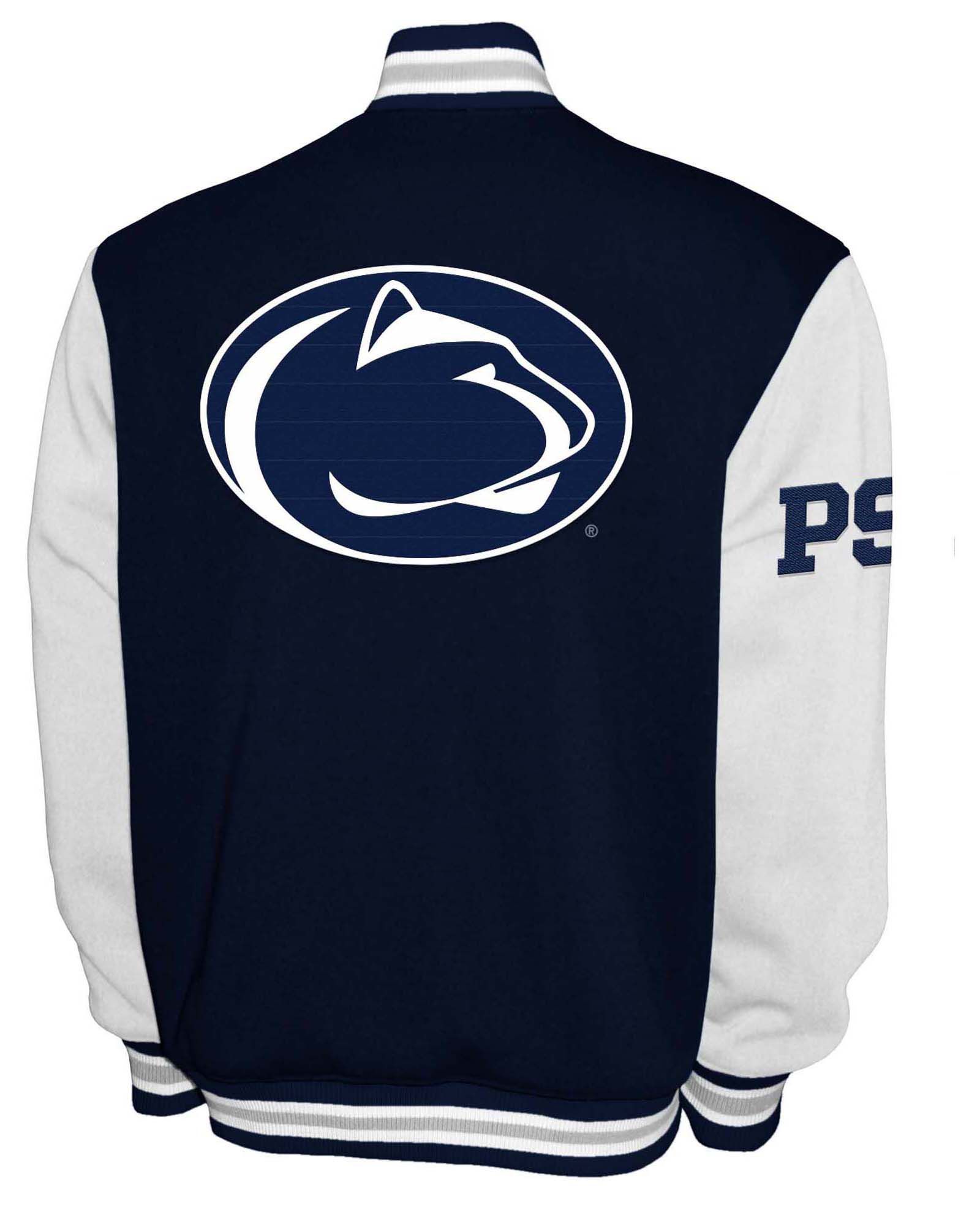 Franchise Club Men's Penn State Nittany Lions Navy Club Fleece Varsity Jacket product image