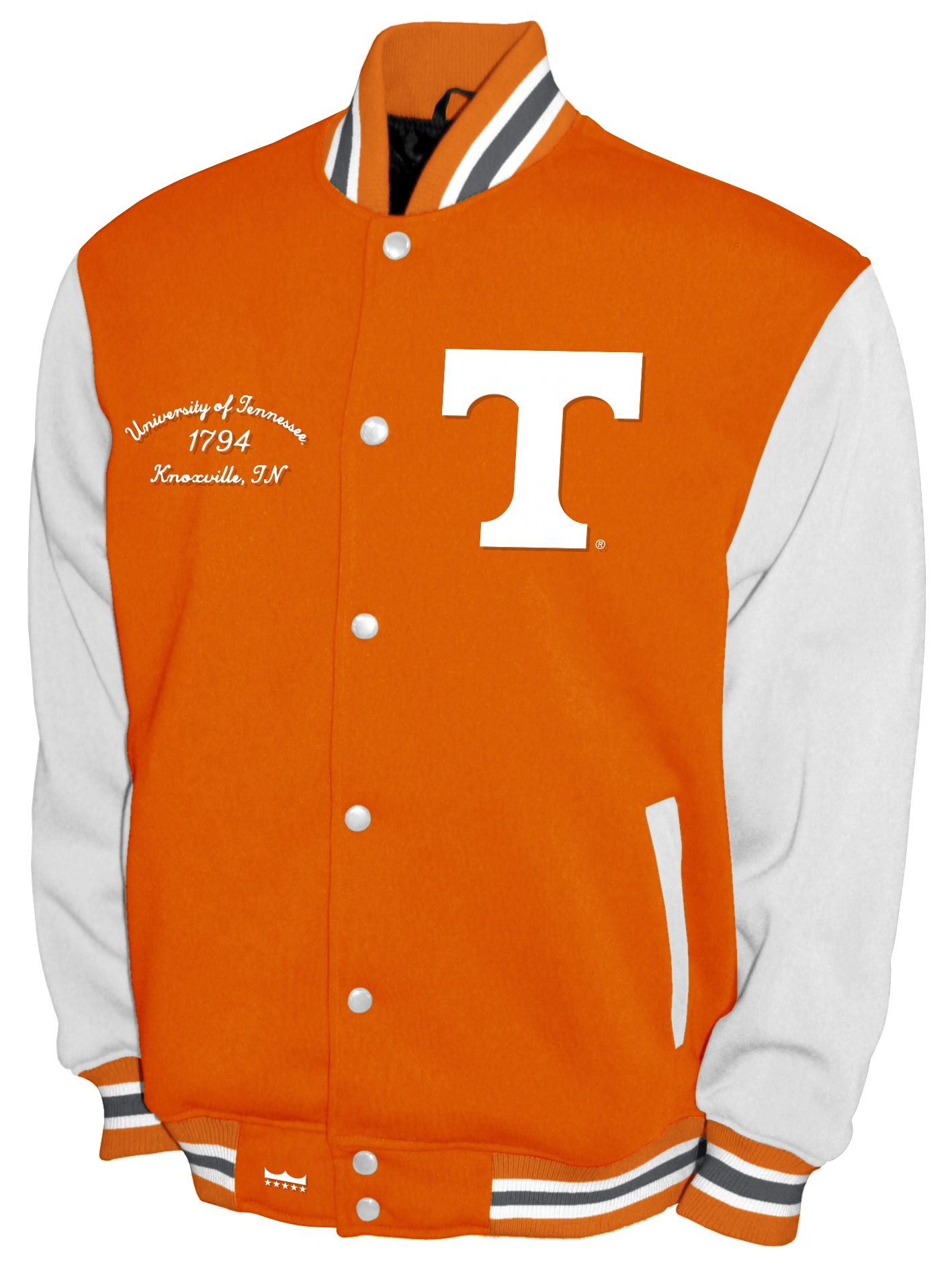 Franchise Club Men's Tennessee Volunteers Orange Club Fleece Varsity Jacket product image
