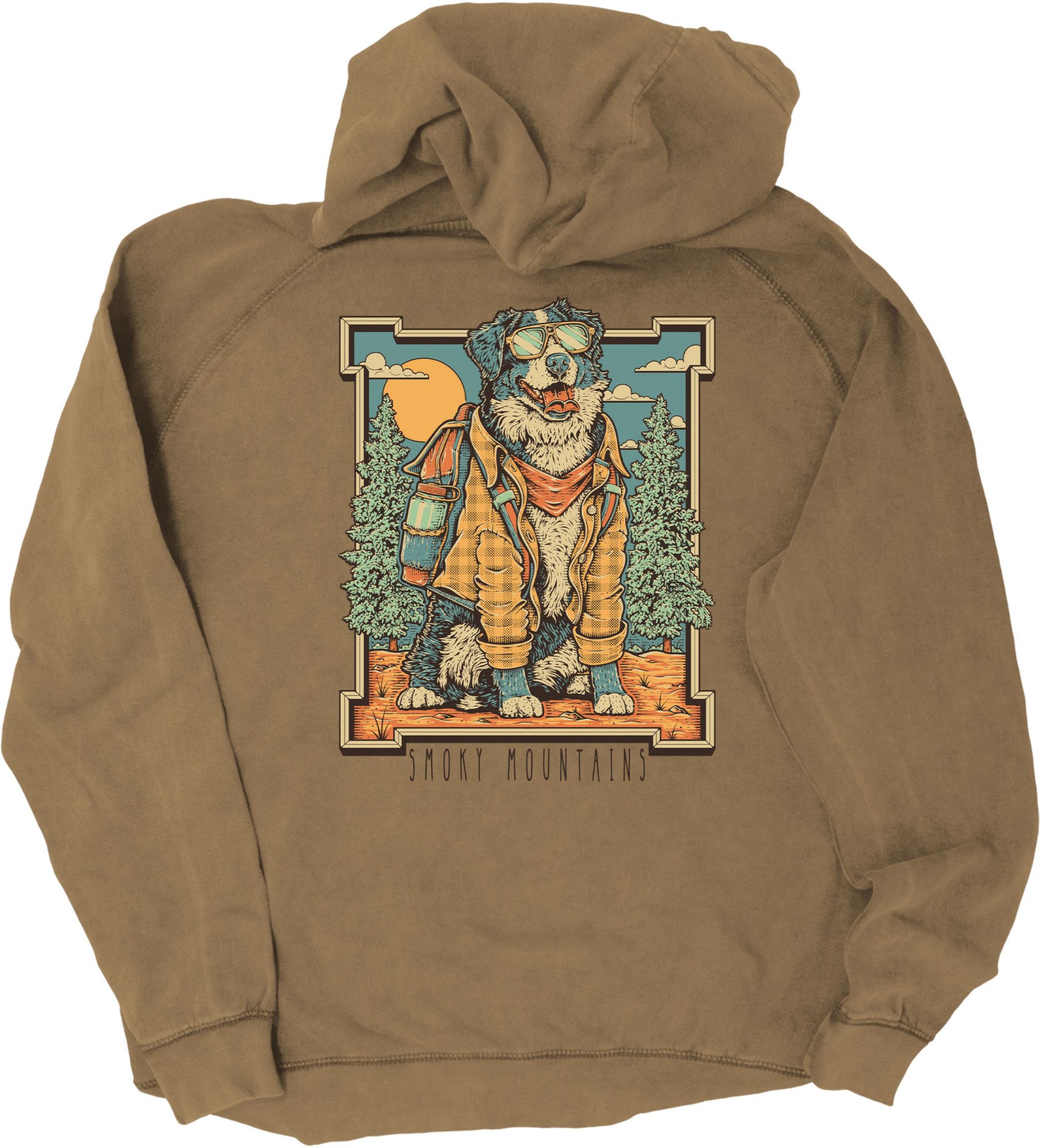 The Duck Company Unisex Smokey Mountain Dogwoods Tan Pullover Hoodie product image