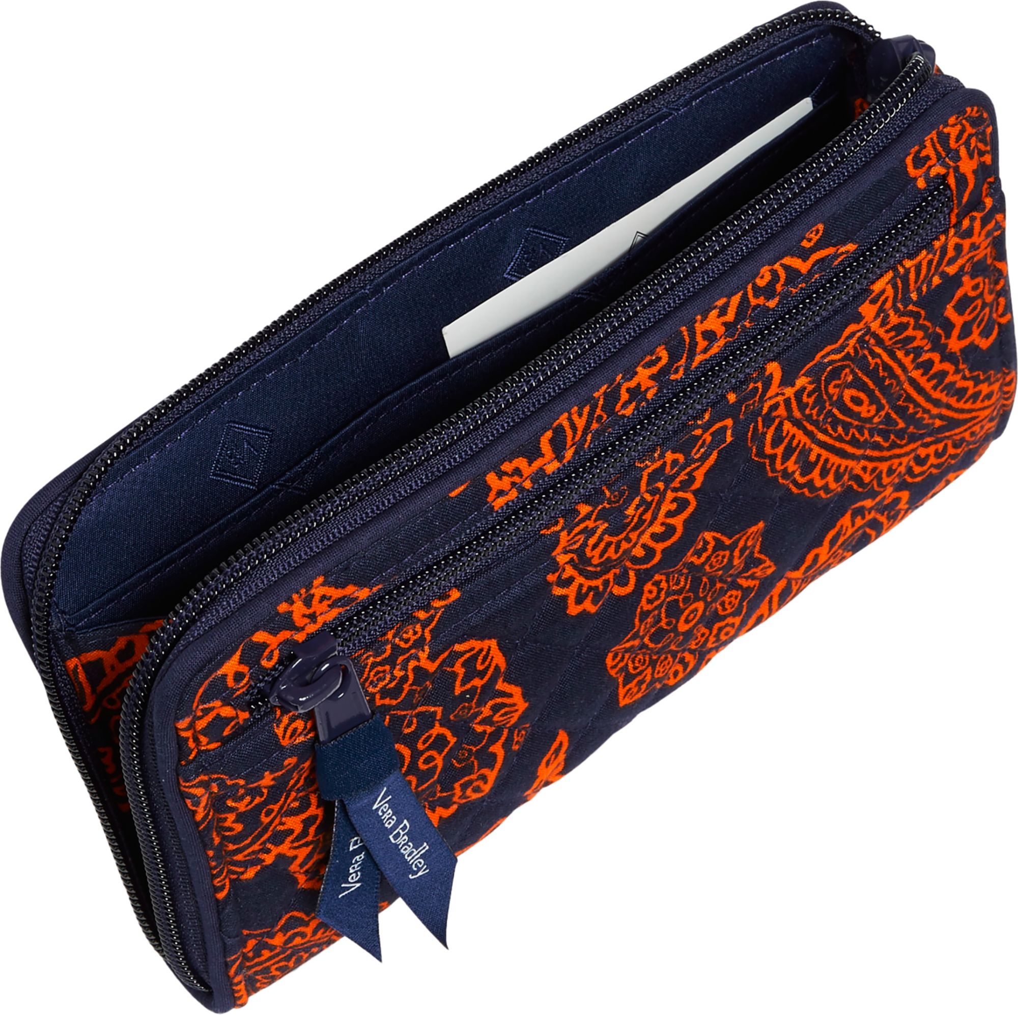 Dick's Sporting Goods Vera Bradley Illinois Fighting Illini Front Zip RFID  Wristlet