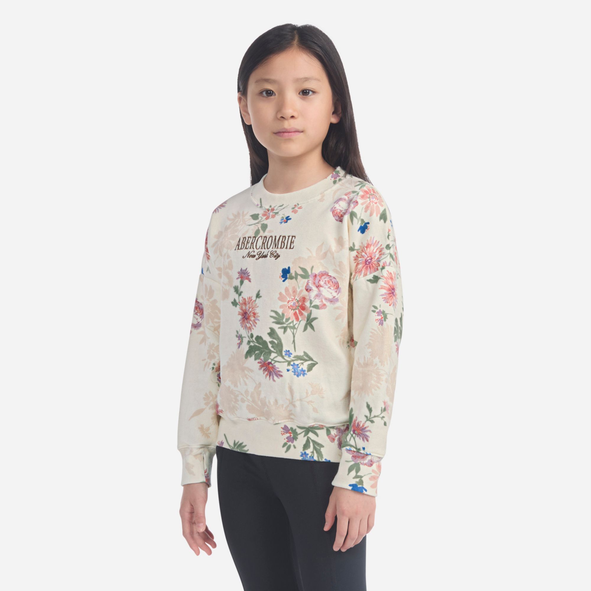 abercrombie kids floral crew product image